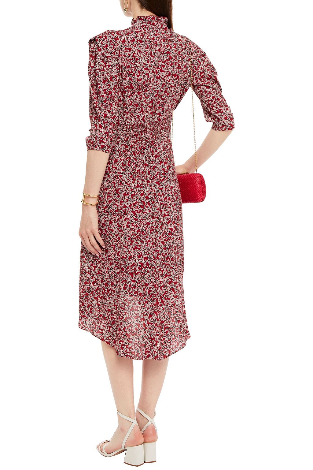 BA&SH Chelsea wrap-effect floral-print crepe dress