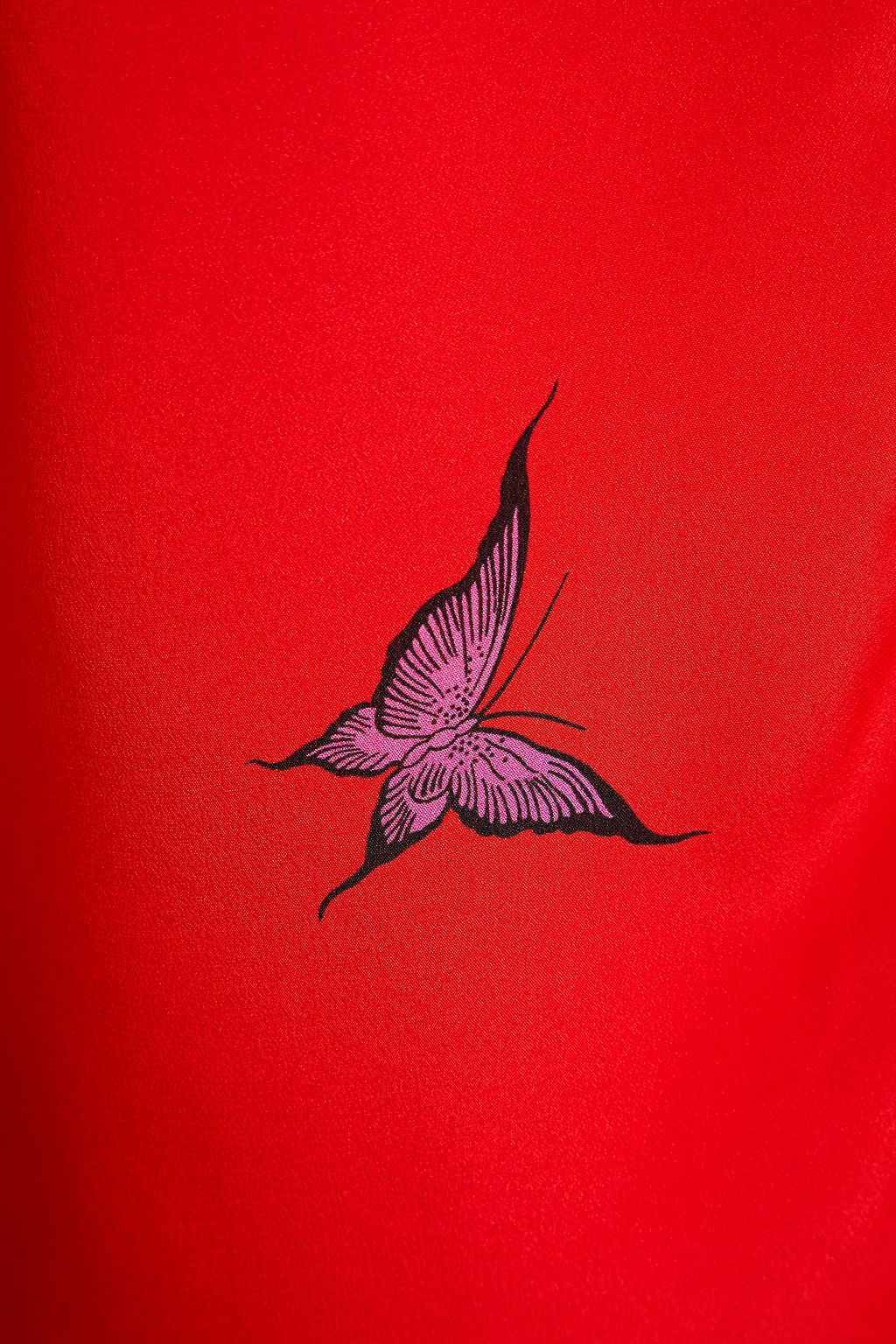 MSGM Pussy-bow printed silk crepe de chine blouse