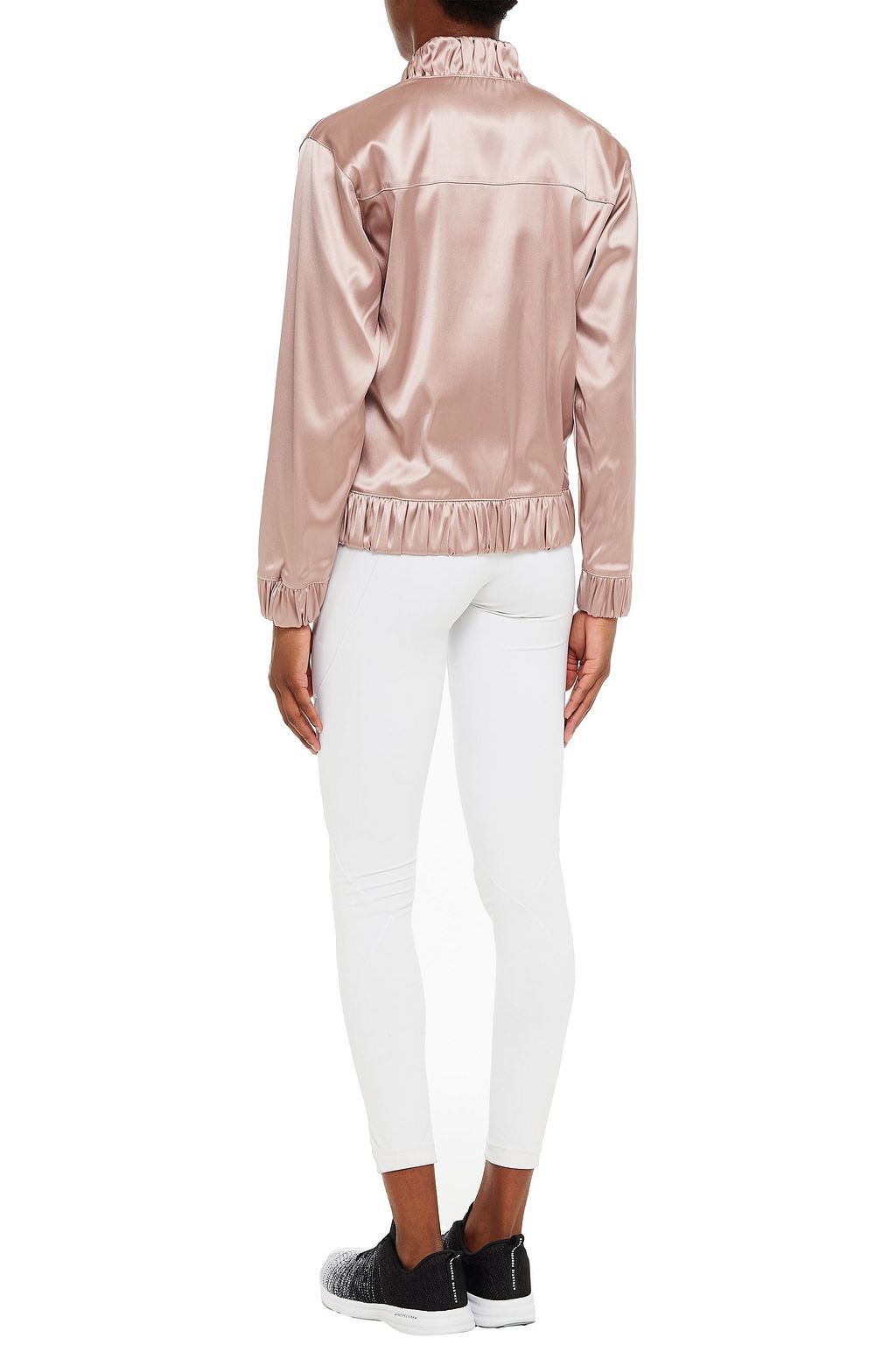 APL ATHLETIC PROPULSION LABS Gathered satin bomber jacket