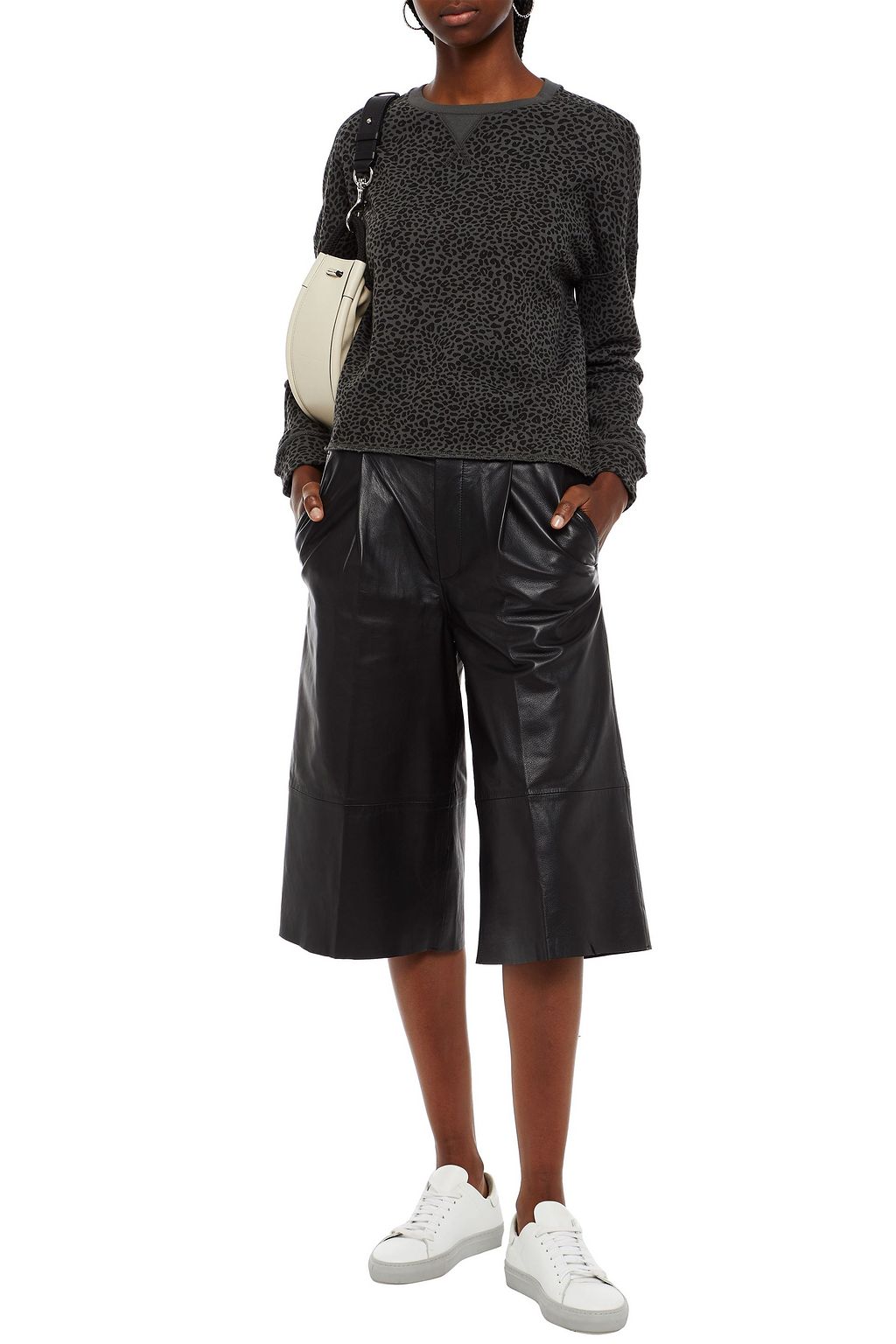 ATM ANTHONY THOMAS MELILLO Leopard-print French cotton-terry sweatshirt