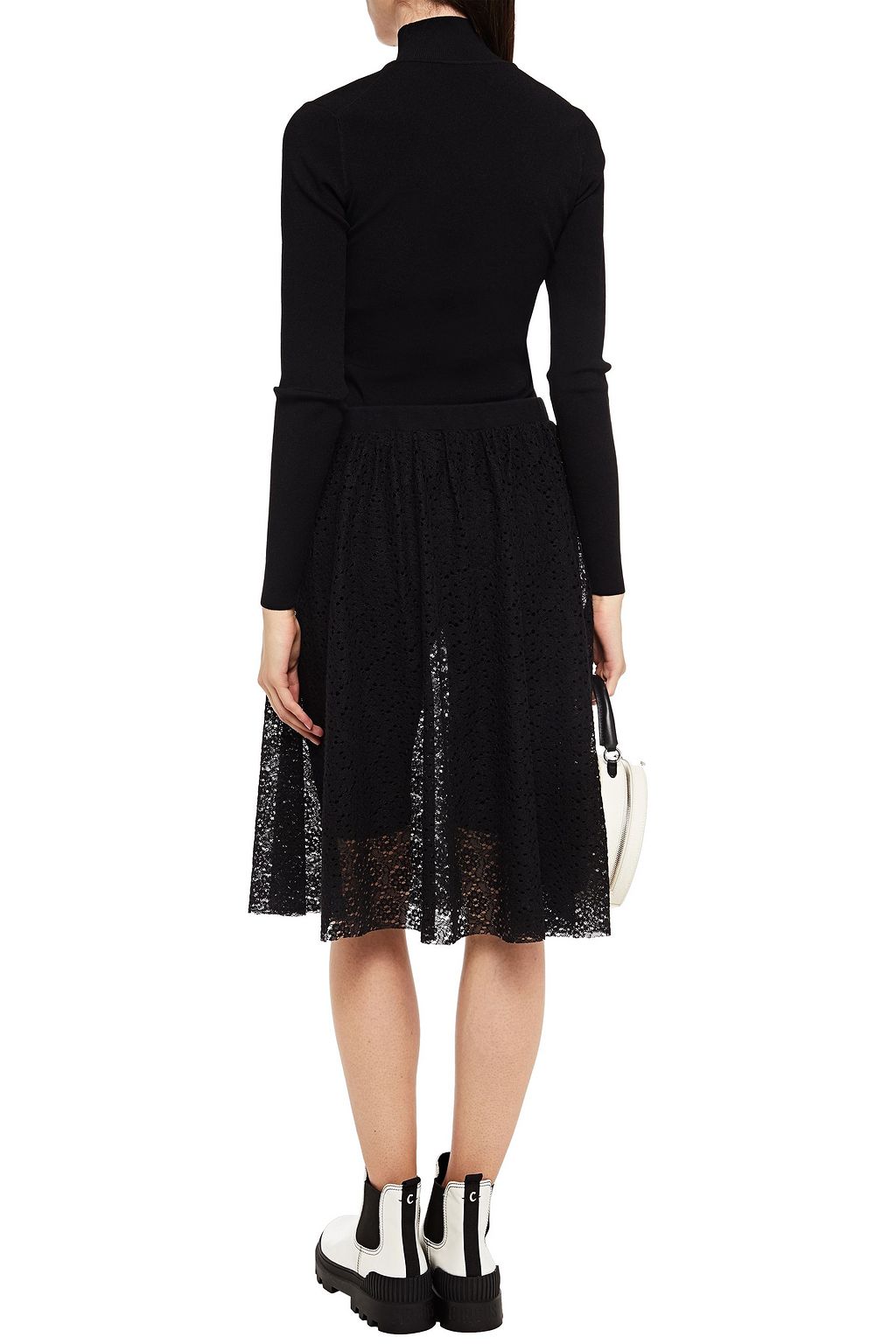 LOVE MOSCHINO Pointelle-knit skirt