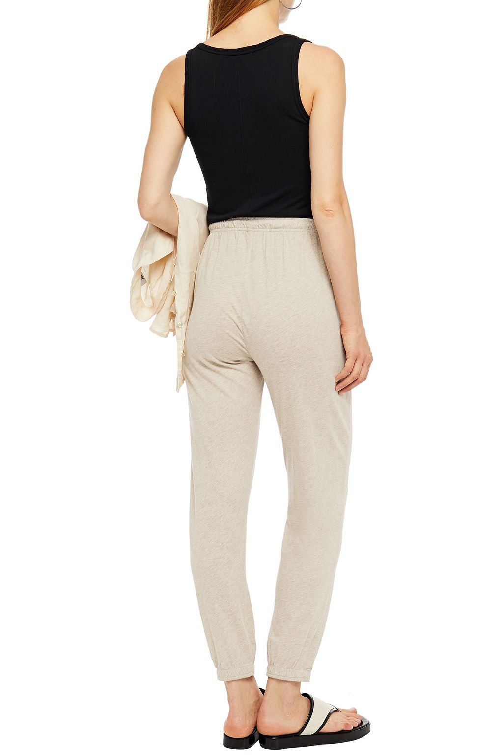 ATM ANTHONY THOMAS MELILLO Mélange Pima cotton and modal-blend jersey track pants