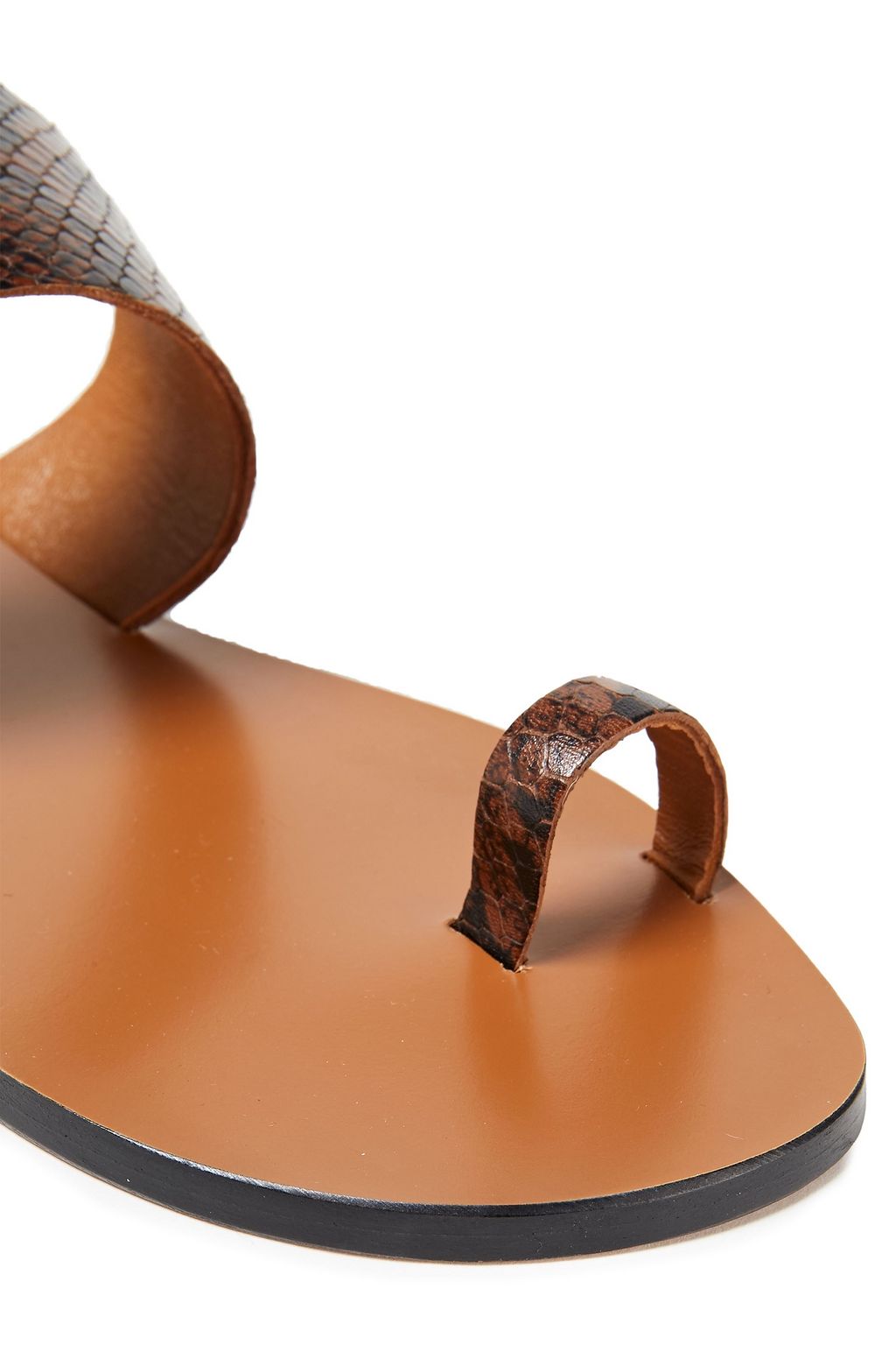 ATP ATELIER Astrid snake-effect leather sandals