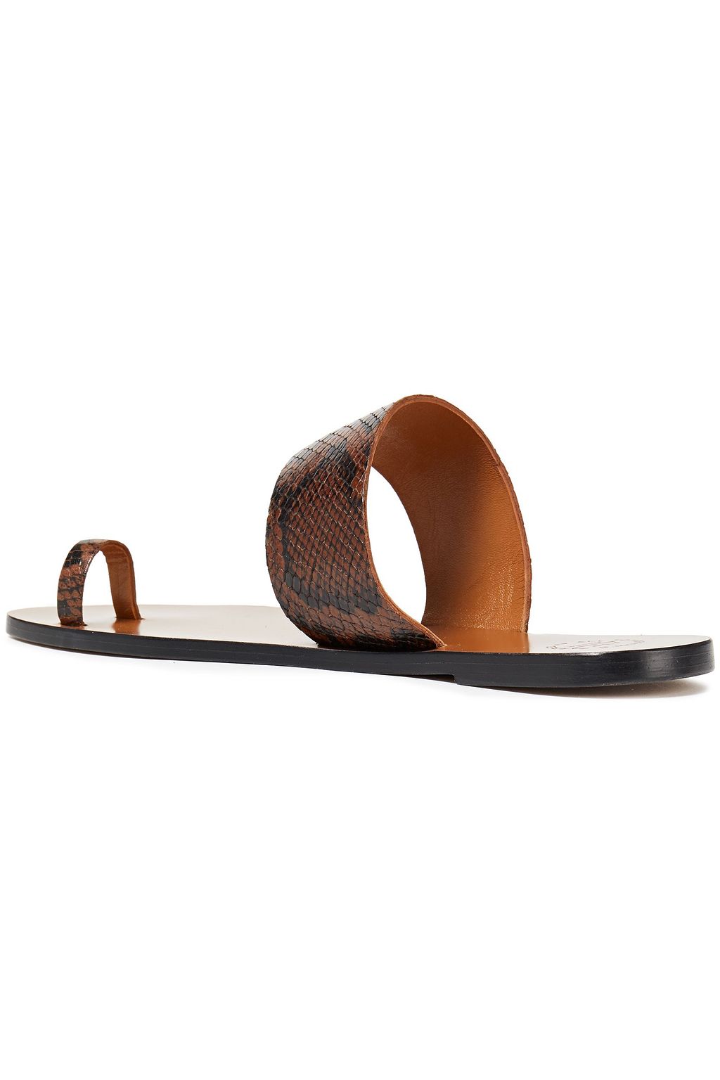ATP ATELIER Astrid snake-effect leather sandals