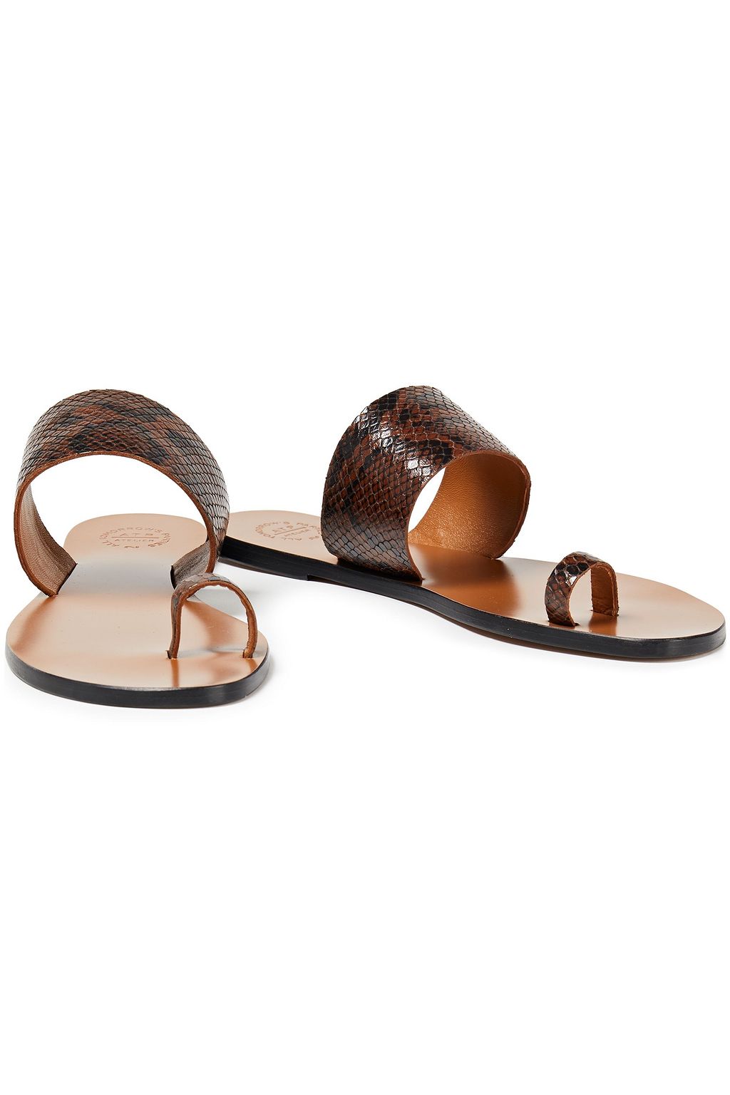 ATP ATELIER Astrid snake-effect leather sandals