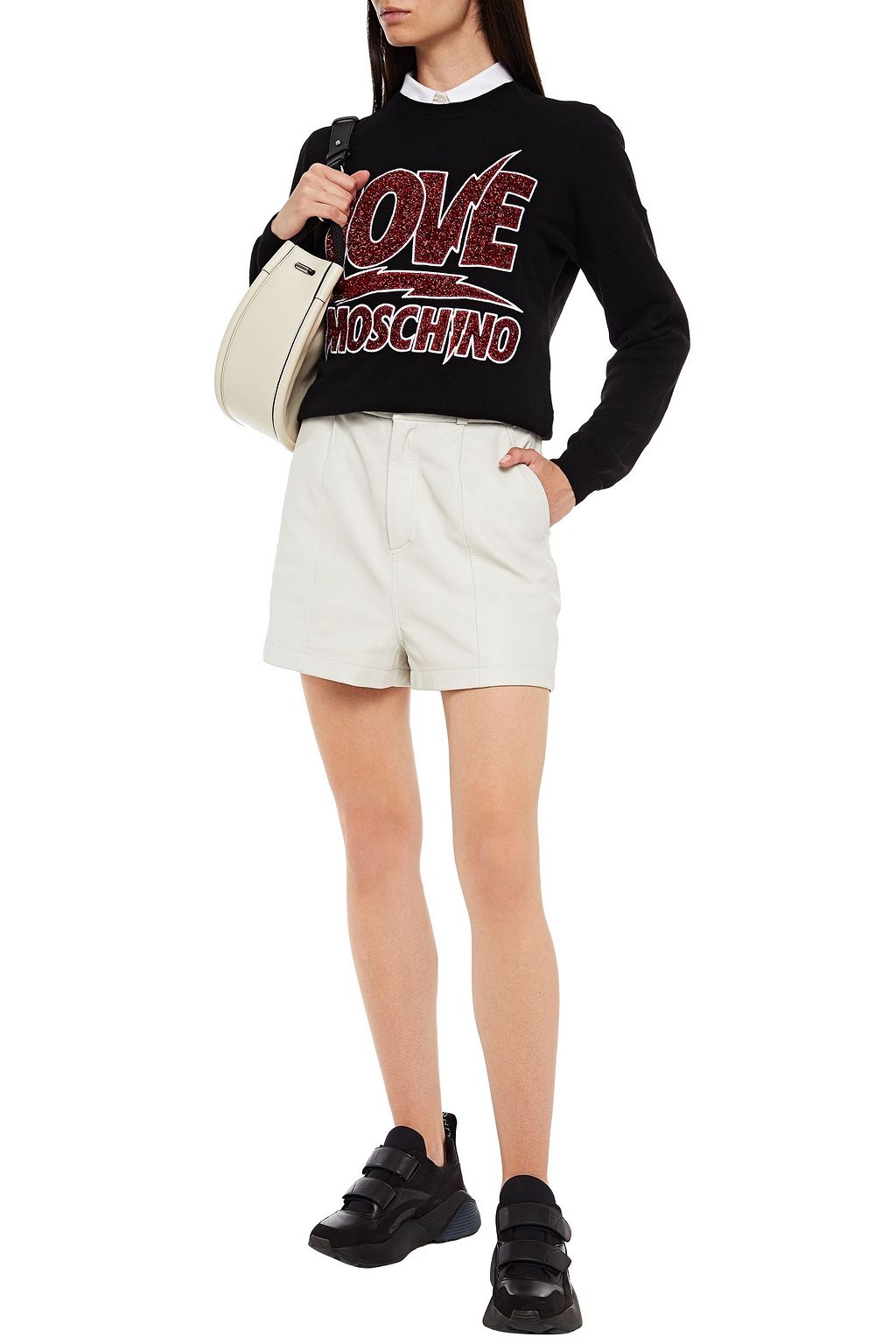 LOVE MOSCHINO Appliquéd knitted sweater