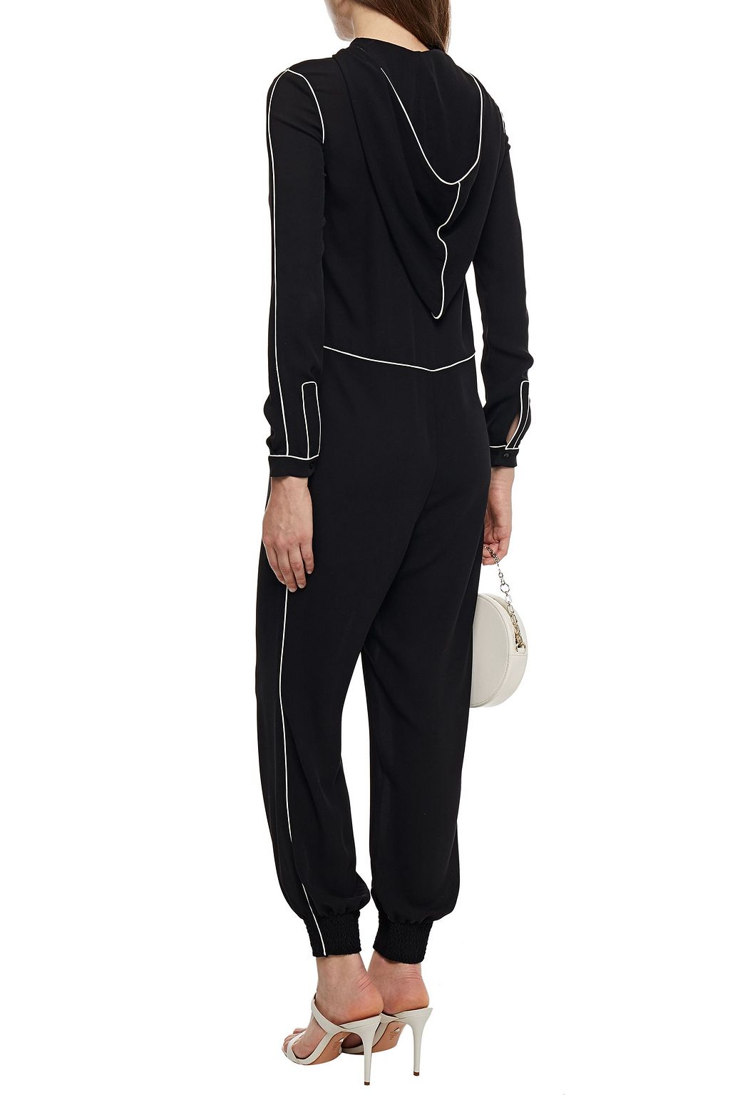 VALENTINO GARAVANI Silk crepe de chine hooded jumpsuit