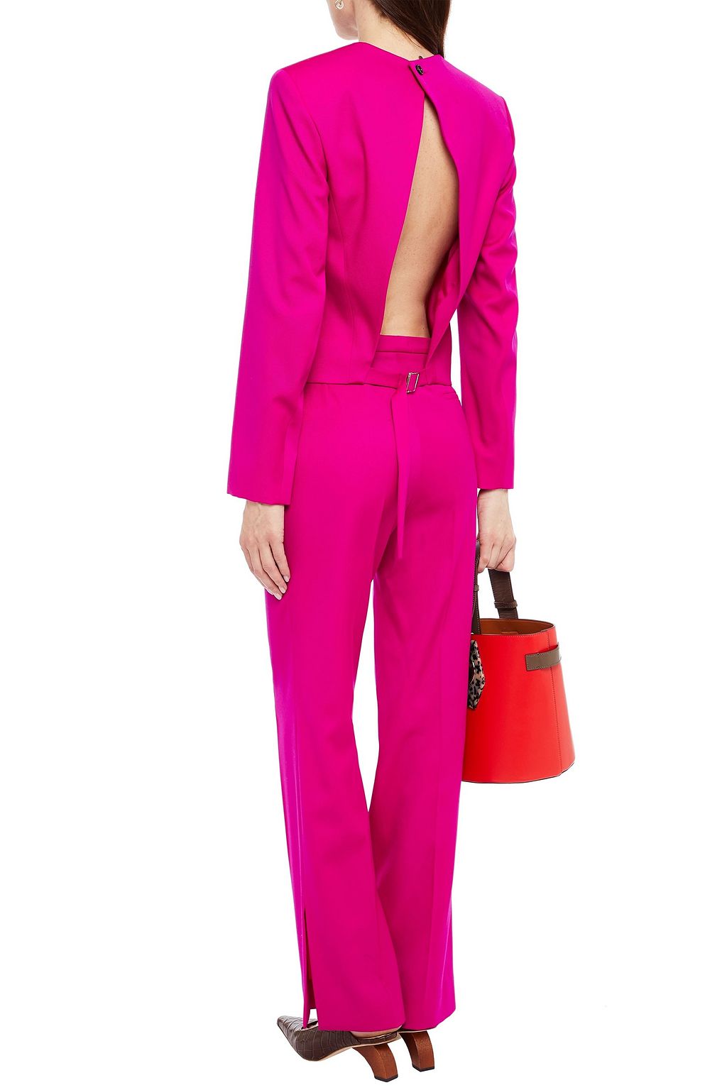 NINA RICCI Open-back wool-twill top
