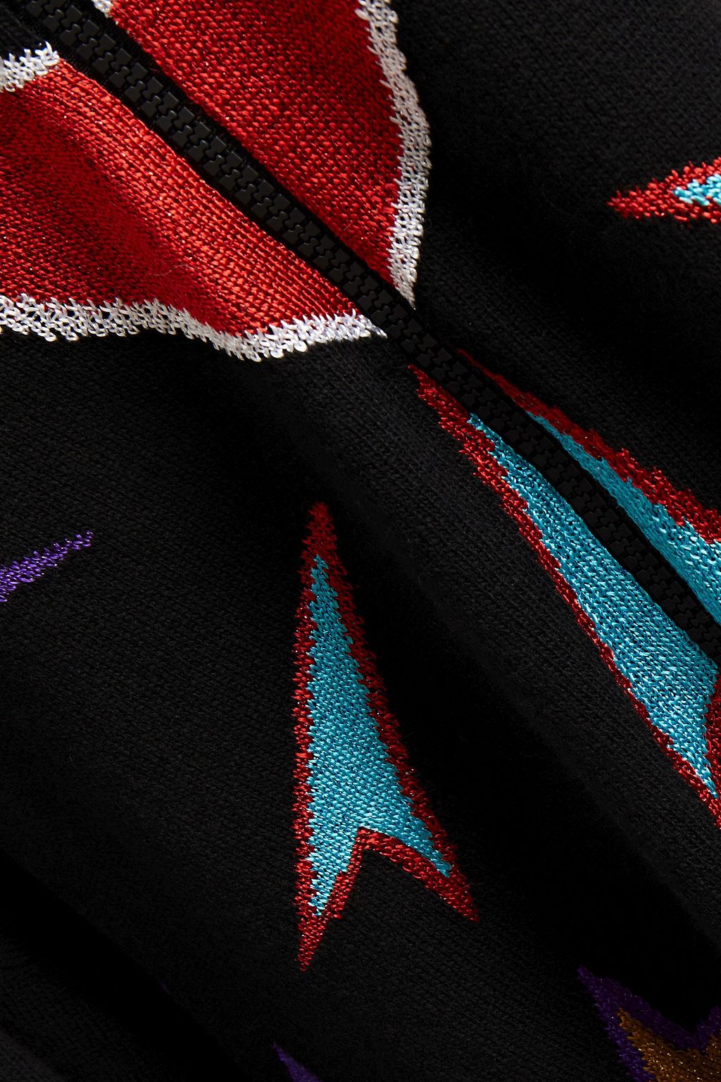 LOVE MOSCHINO Metallic intarsia-knit cardigan