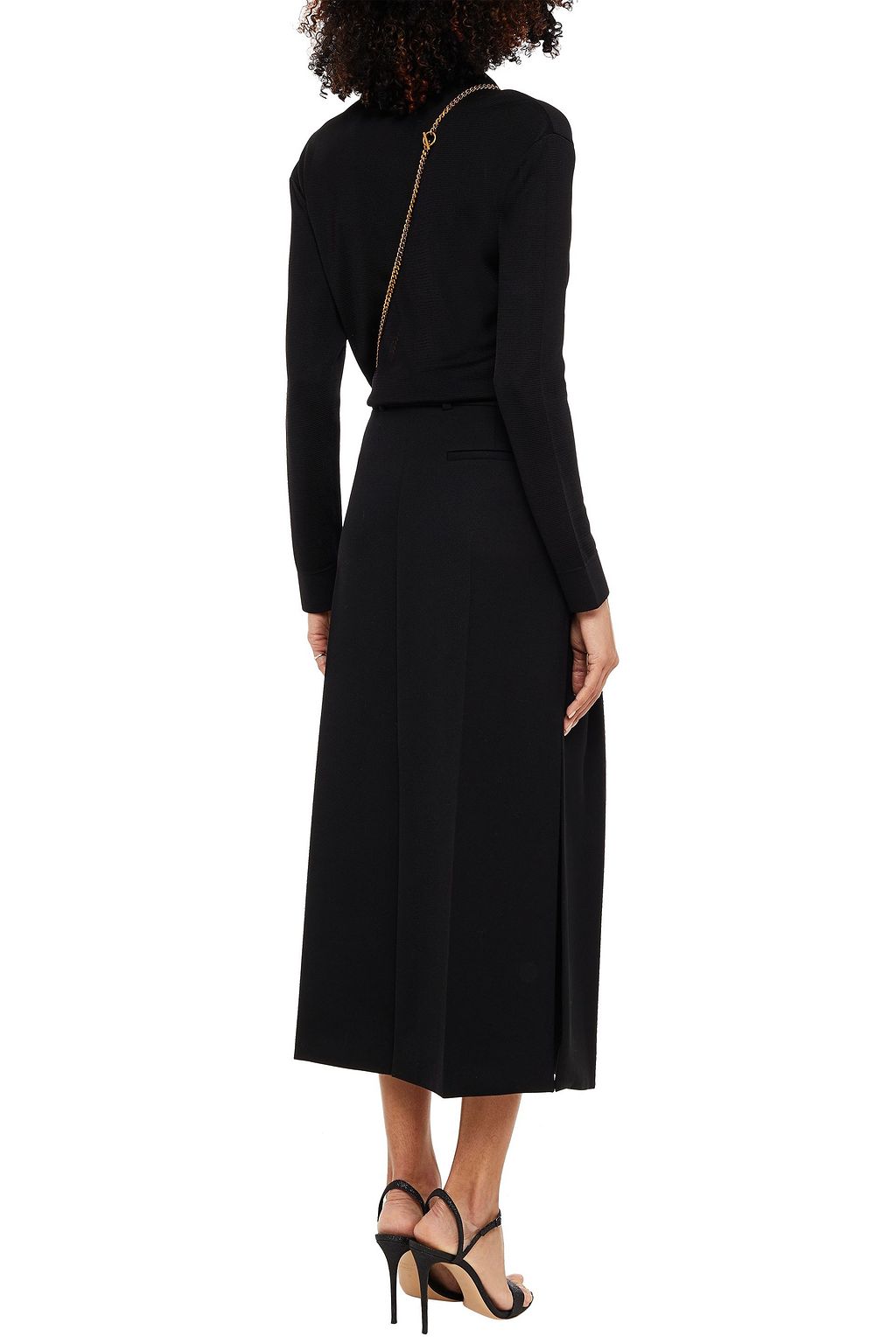 NINA RICCI Draped stretch-knit turtleneck sweater