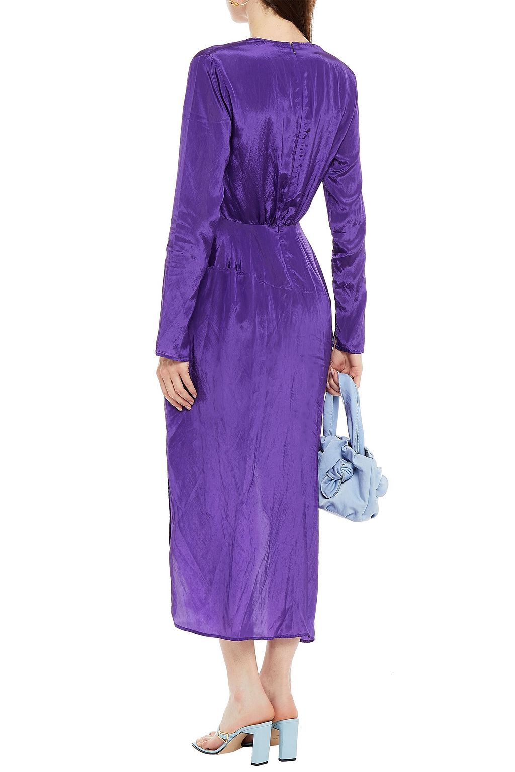 REJINA PYO Carlyn asymmetric taffeta midi dress