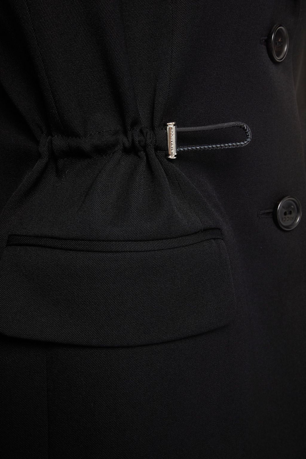 NINA RICCI Gathered wool-twill blazer