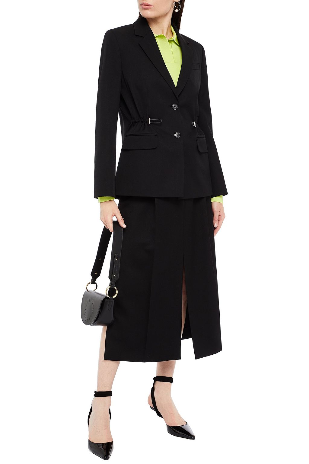 NINA RICCI Gathered wool-twill blazer