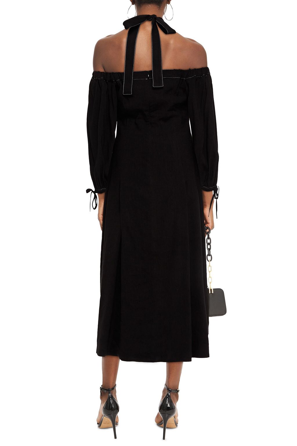 REJINA PYO Odelia canvas halterneck midi dress