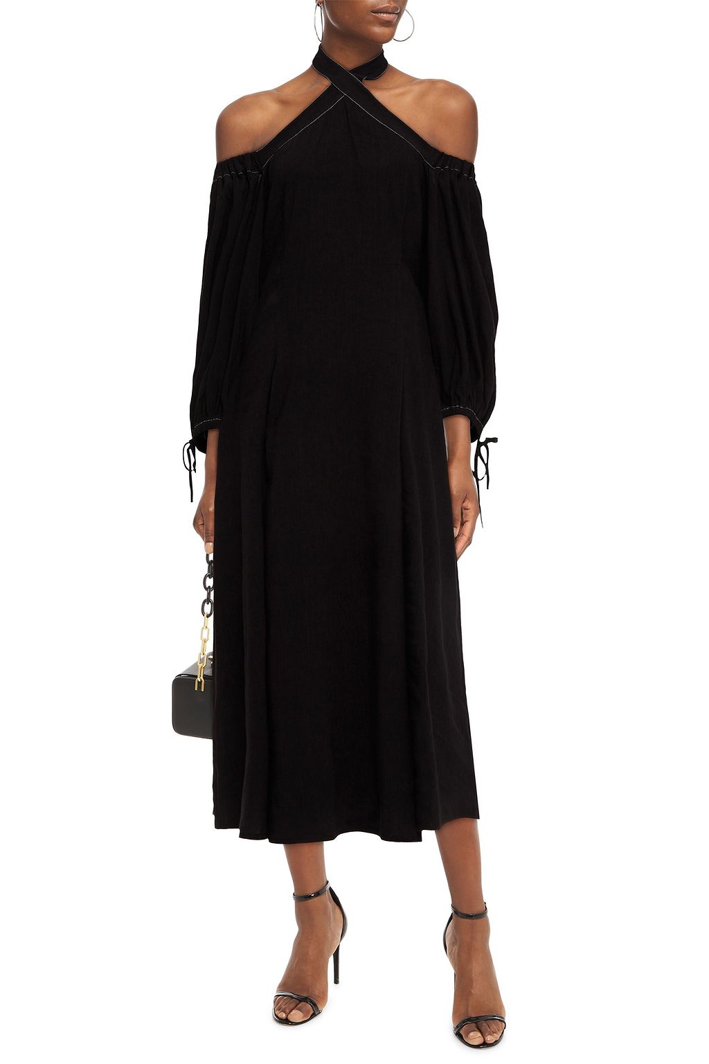 REJINA PYO Odelia canvas halterneck midi dress