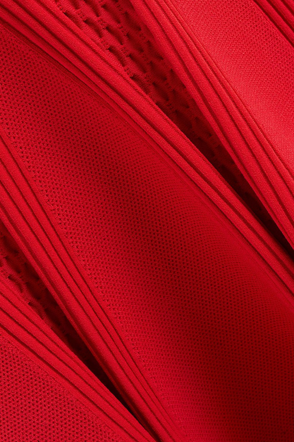 VALENTINO GARAVANI Pointelle and stretch-knit midi dress