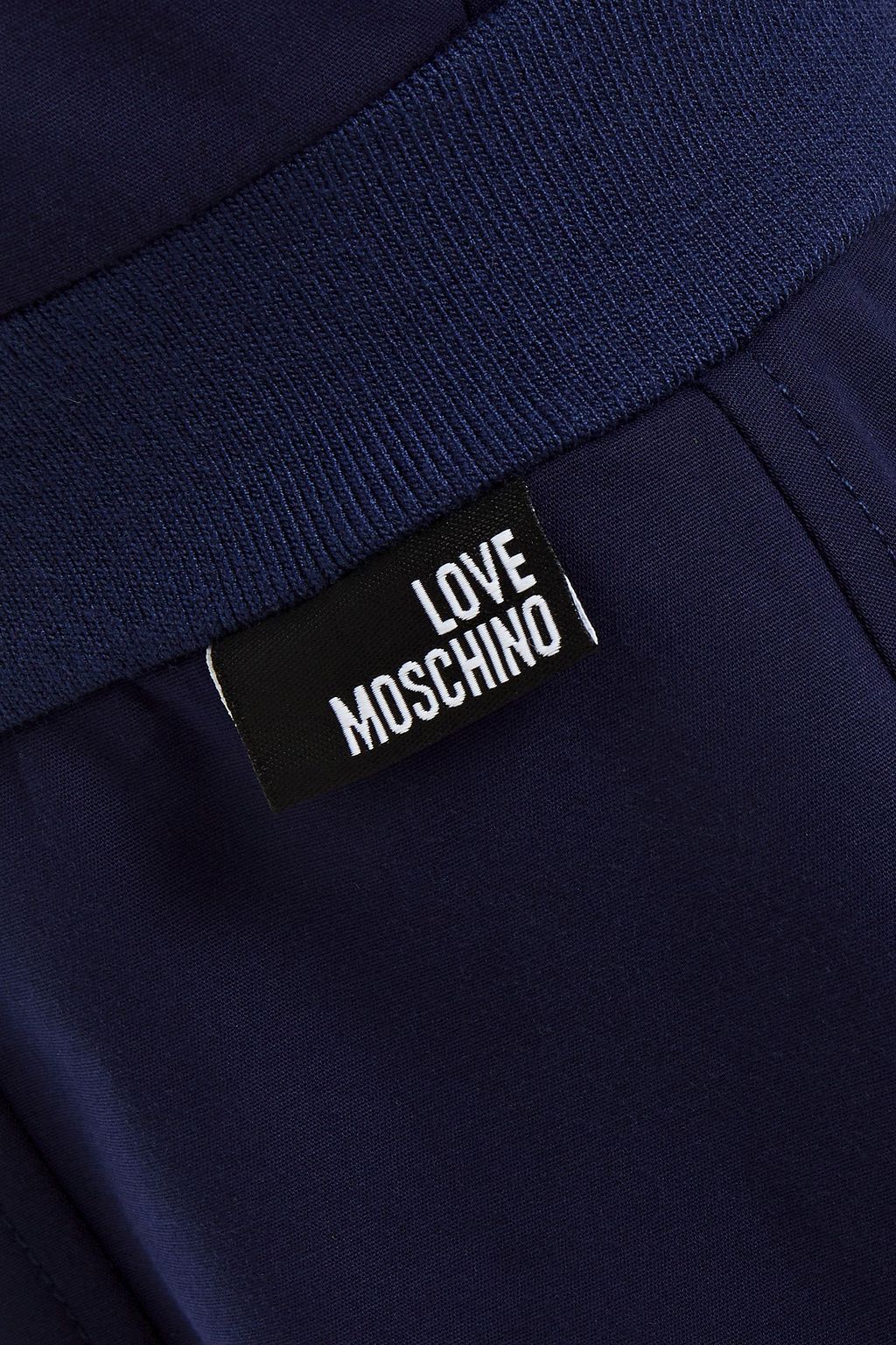 LOVE MOSCHINO Two-tone cotton-blend stretch-jersey mini dress