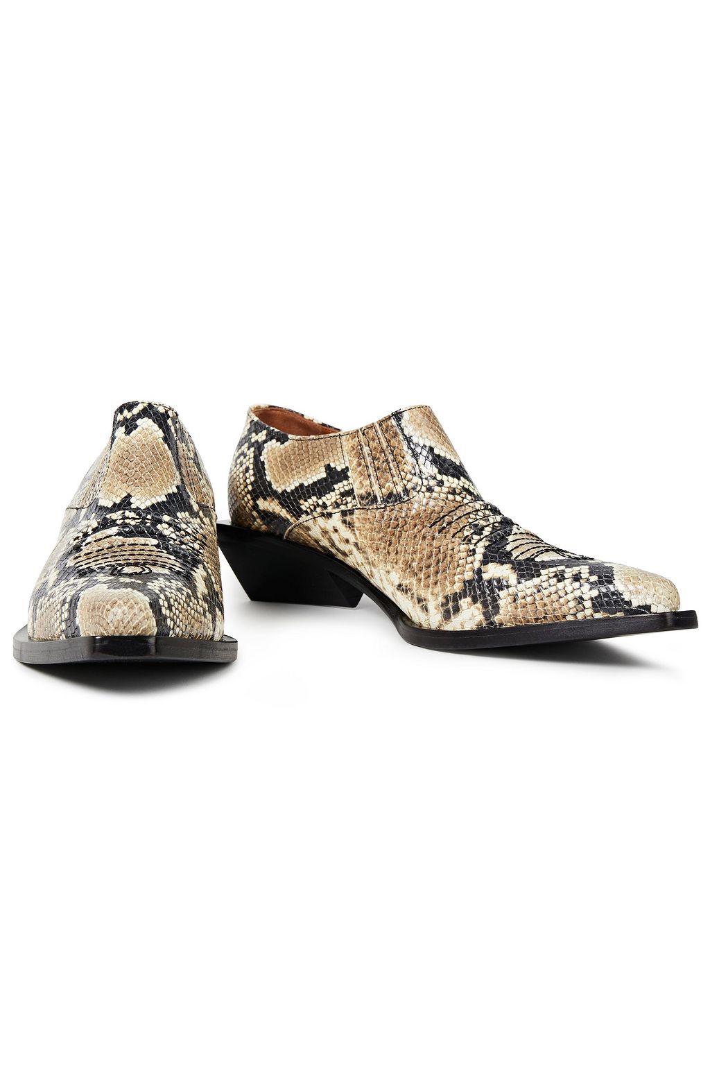 REJINA PYO Dolores snake-effect leather ankle boots