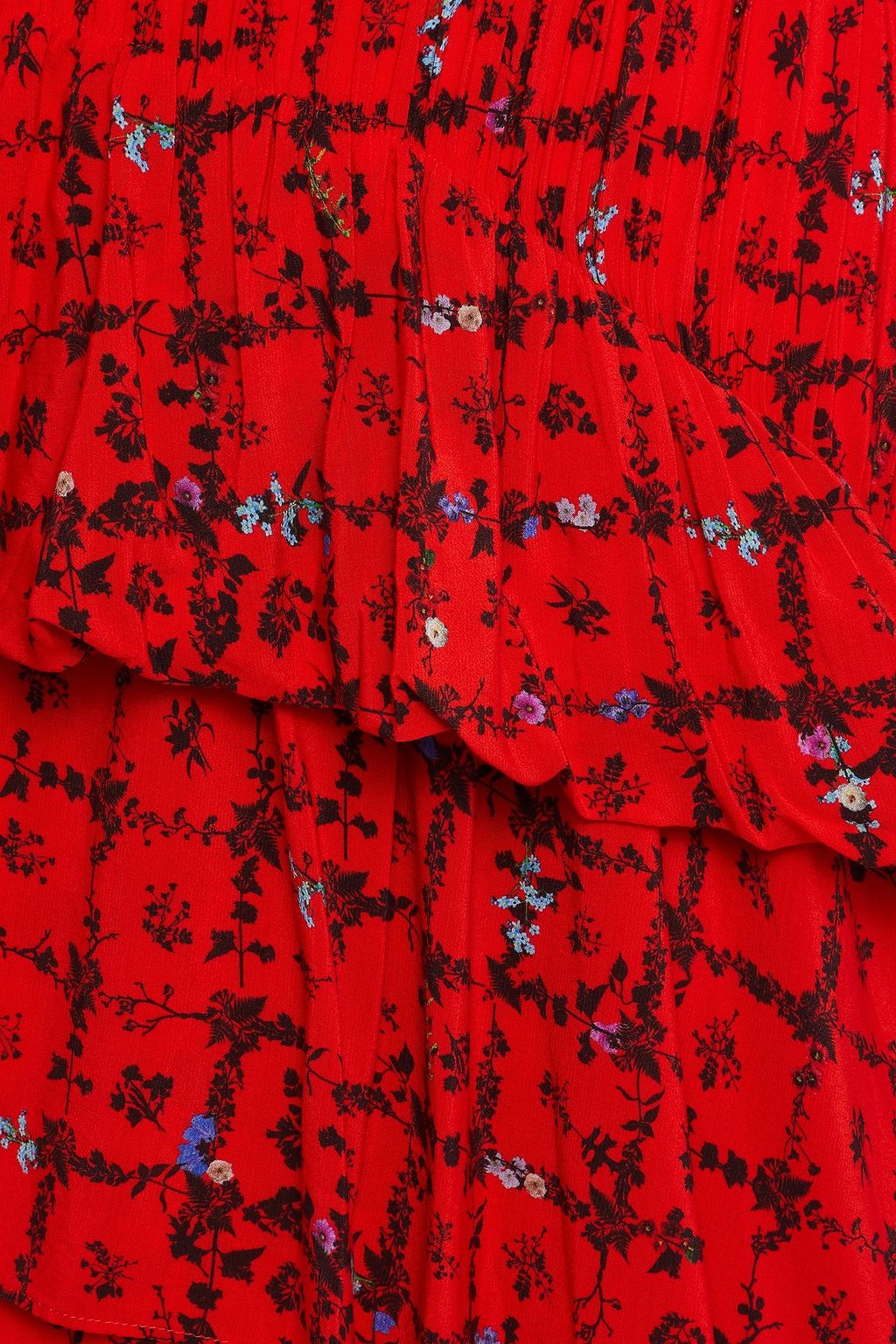 PREEN LINE Sinead shirred floral-print crepe de chine midi dress