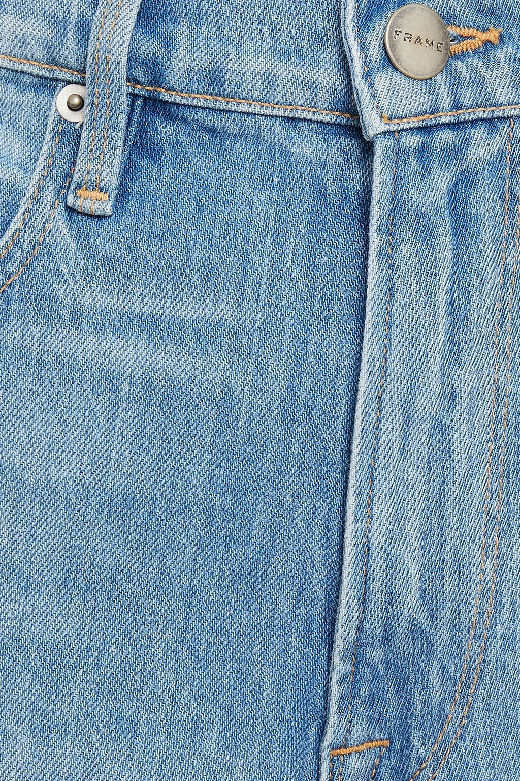 FRAME Le Vintage faded denim shorts