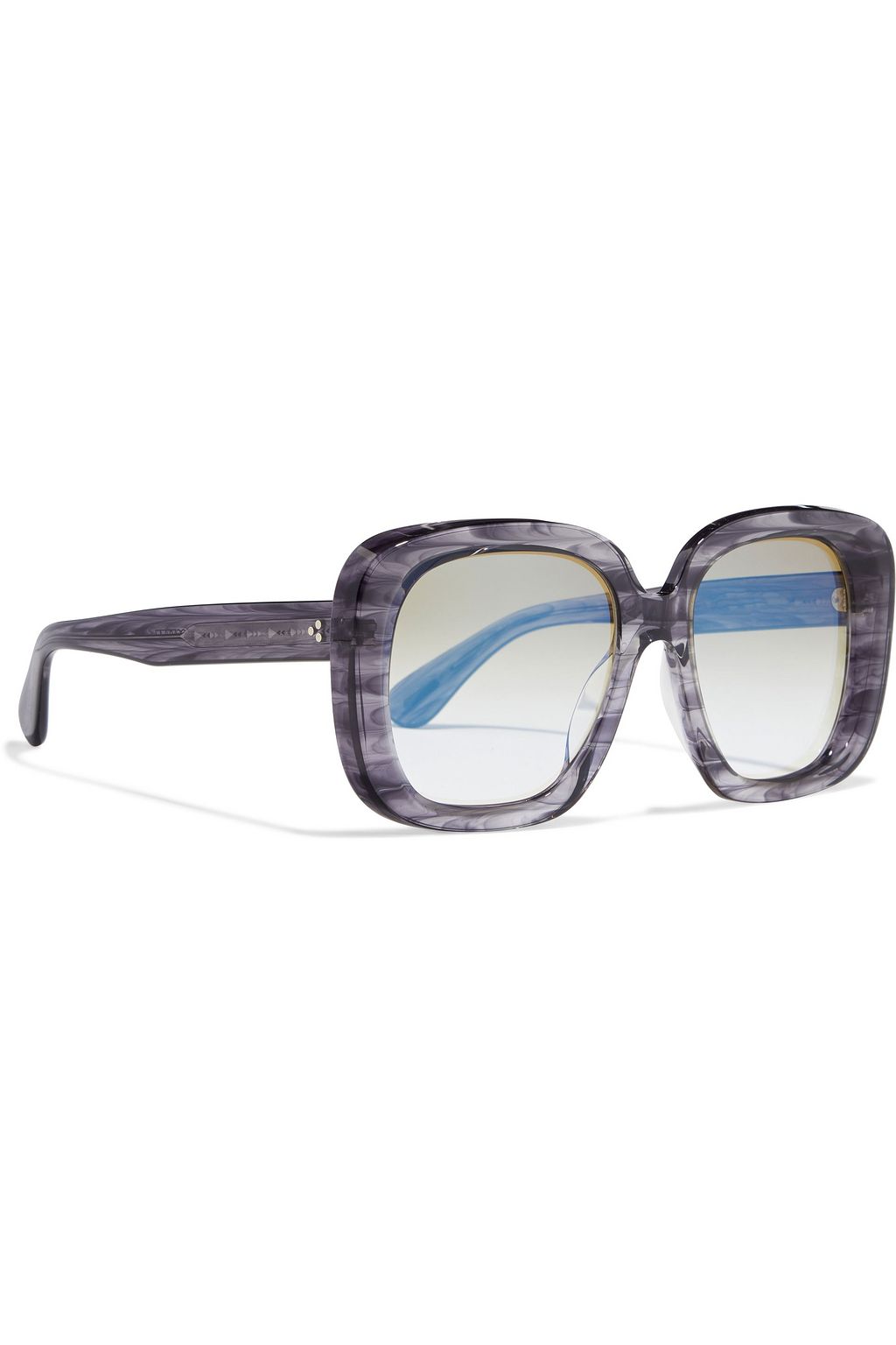 OLIVER PEOPLES Nella oversized square-frame marbled acetate sunglasses
