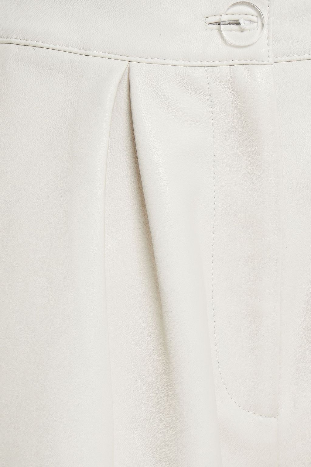 SOLACE LONDON Riley pleated leather wide-leg pants