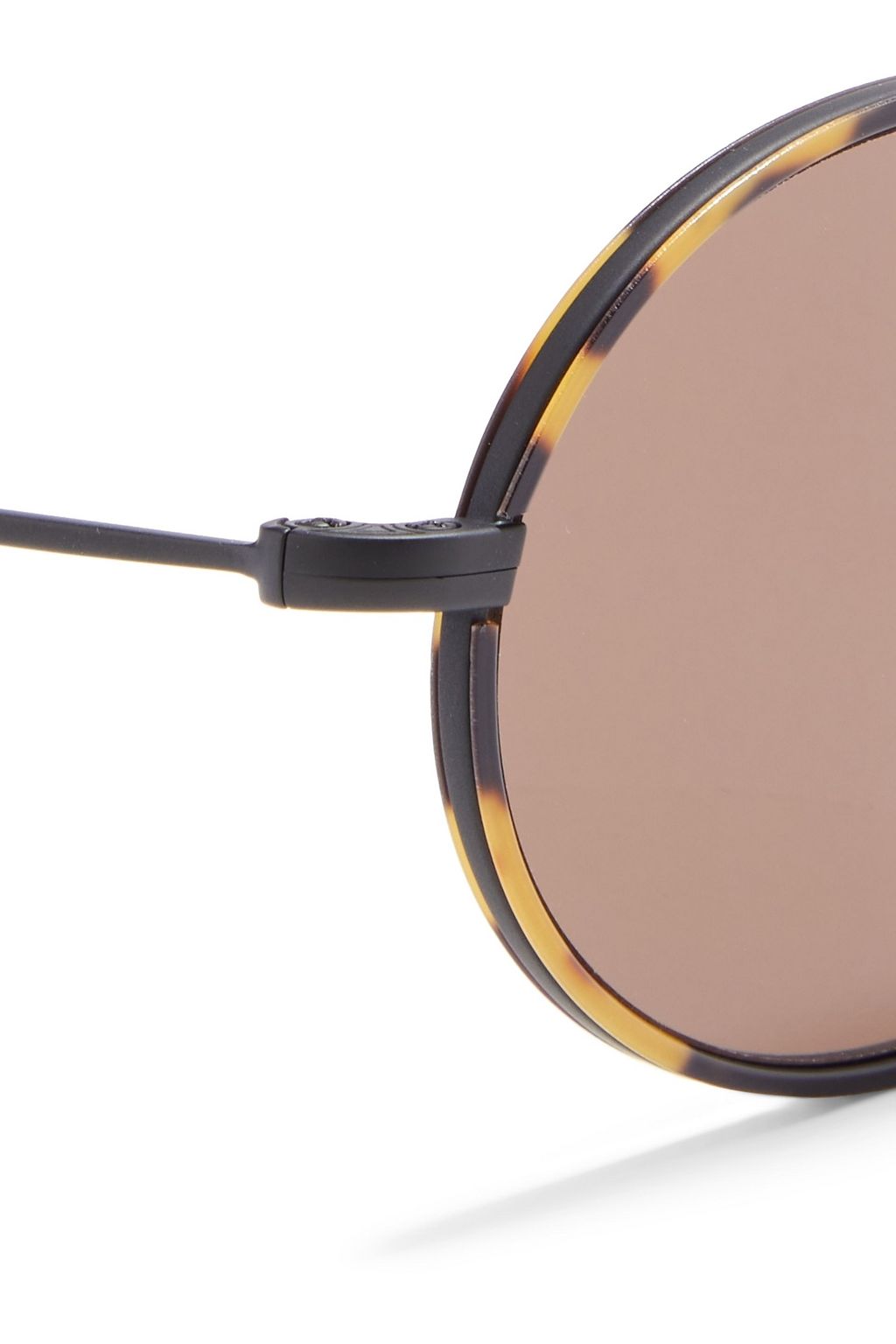 OLIVER PEOPLES Shai round-frame tortoiseshell acetate and titanium sunglasses