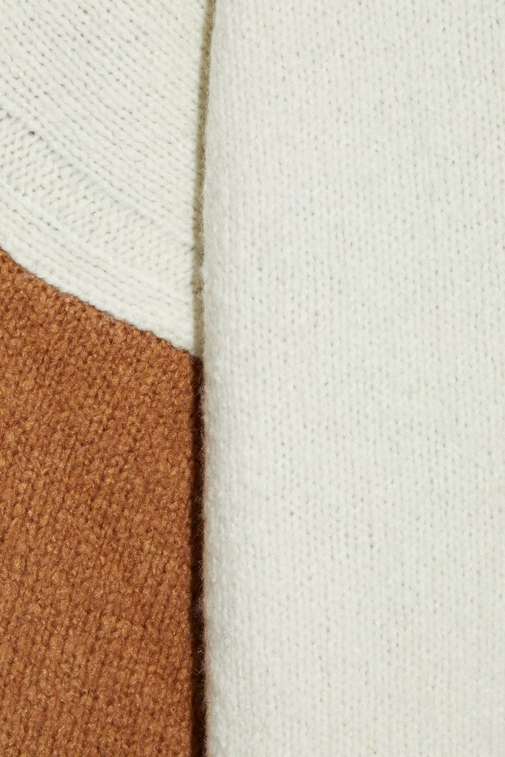 FRAME Color-block wool-blend turtleneck sweater
