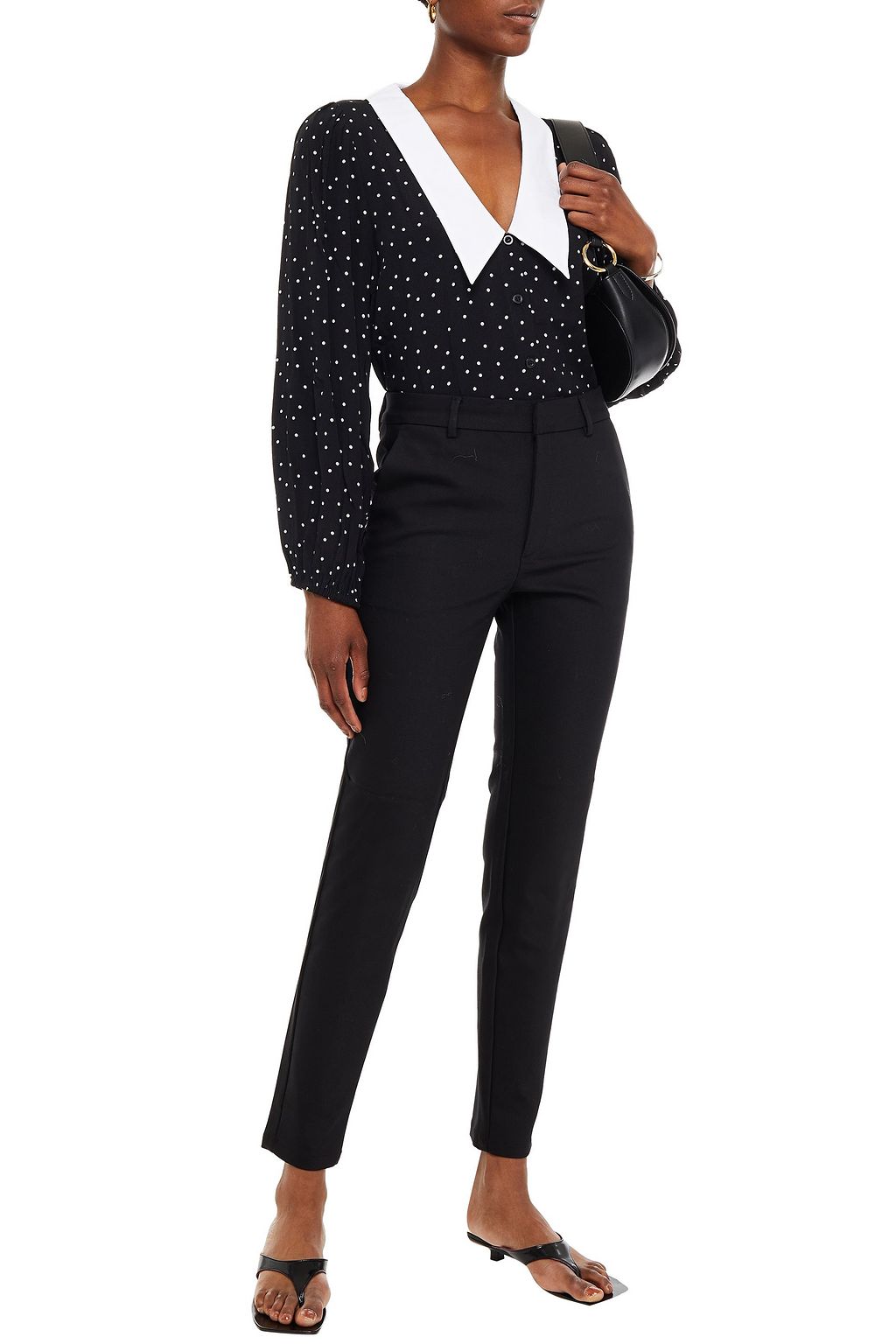 GESTUZ Cotton-blend slim-leg pants