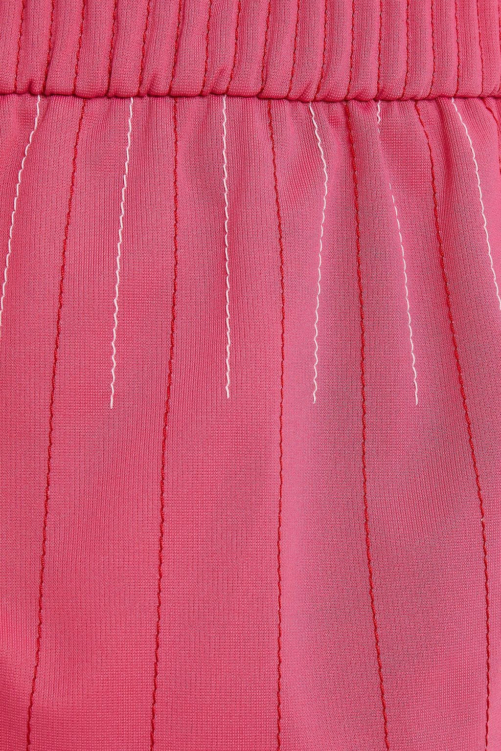 VALENTINO GARAVANI 탑스티치 디테일 저지 미니 스커트