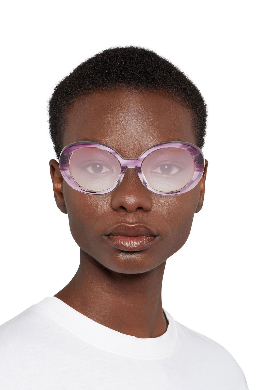 OLIVER PEOPLES Leidy oversized round-frame acetate sunglasses