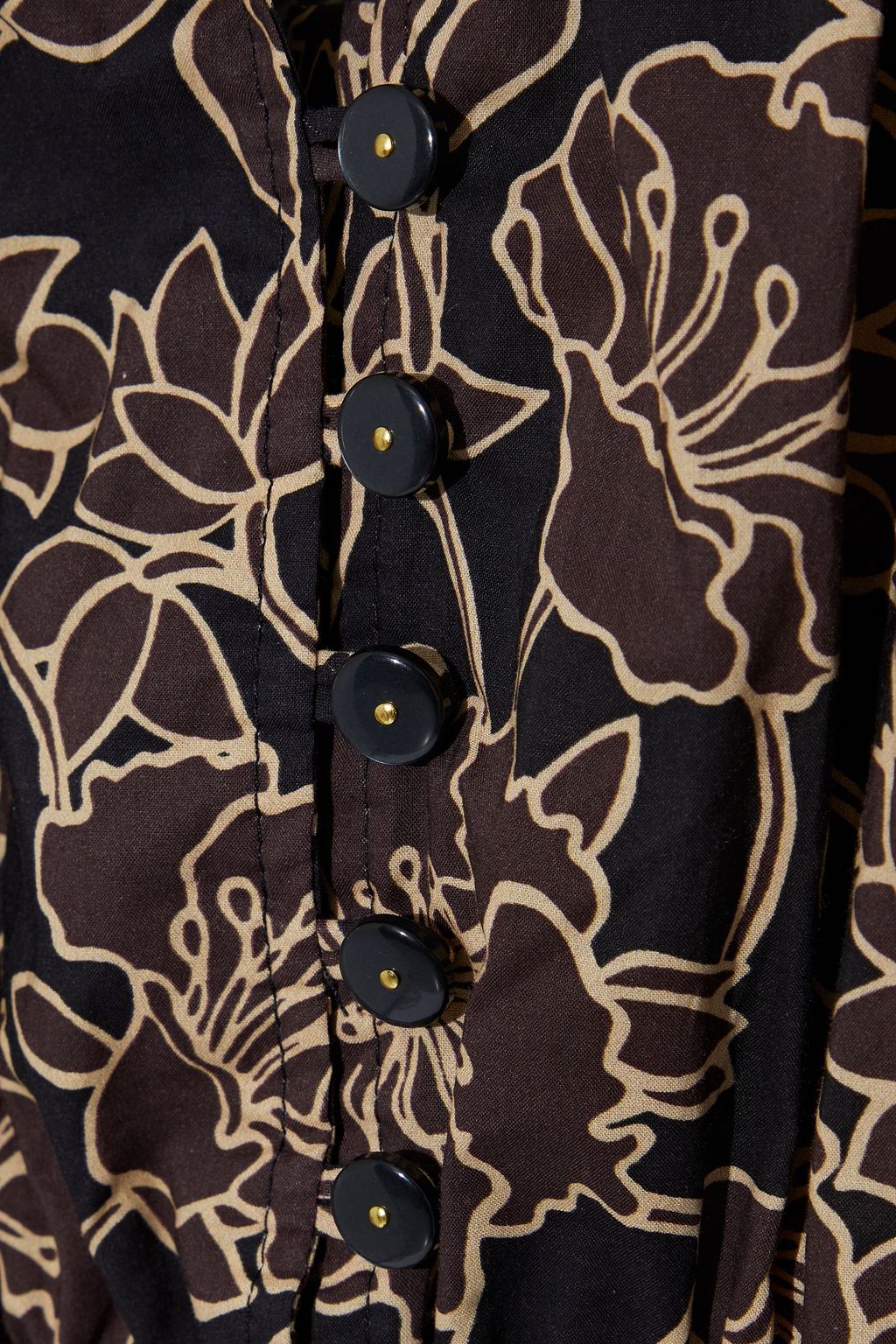 NICHOLAS Belted gathered floral-print cotton-poplin mini dress