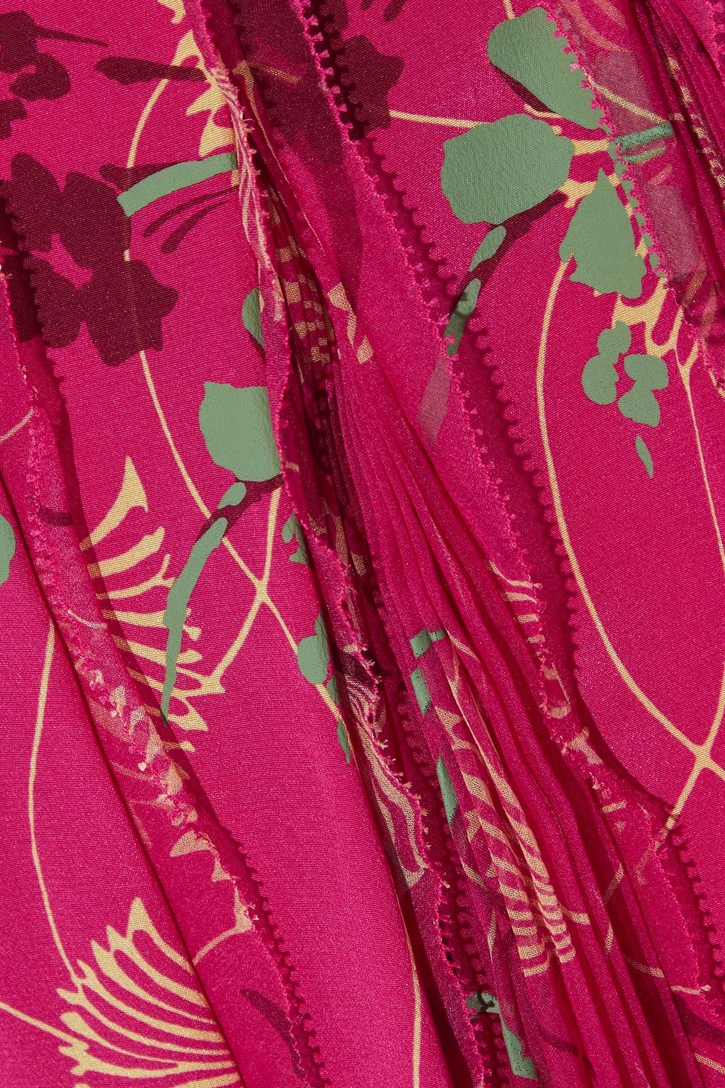 VALENTINO GARAVANI Pleated printed silk crepe de chine skirt