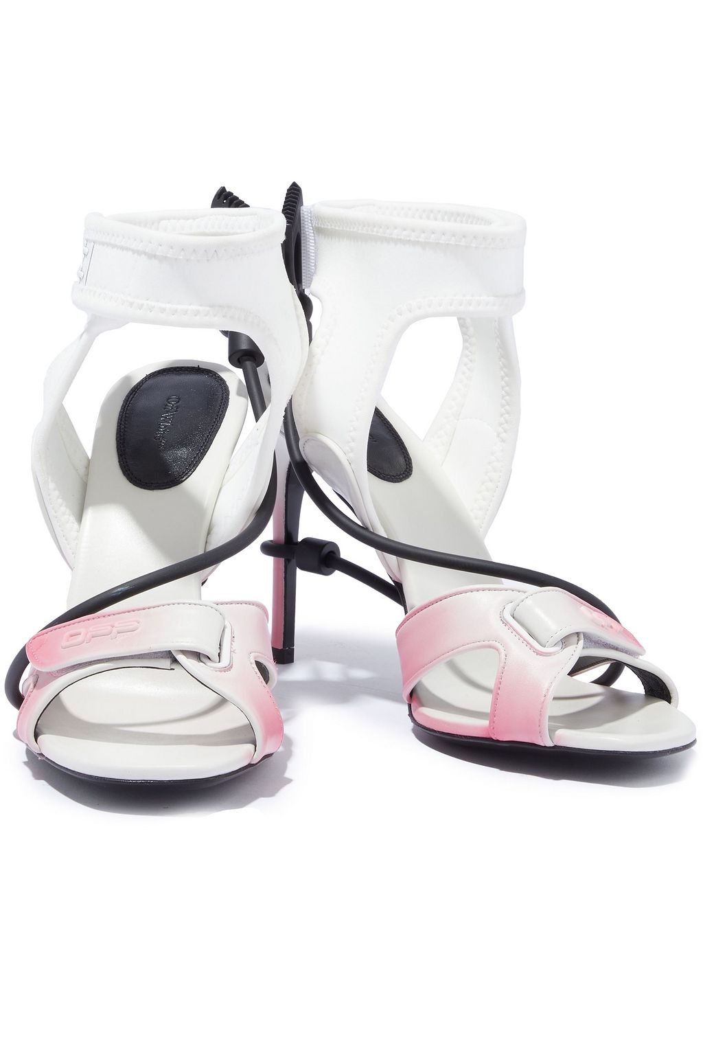 OFF-WHITE™ Dégradé leather and neoprene sandals