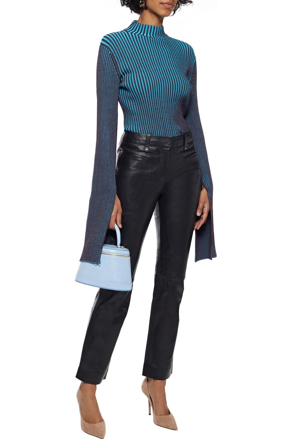 MUUBAA Brooklyn leather straight-leg pants