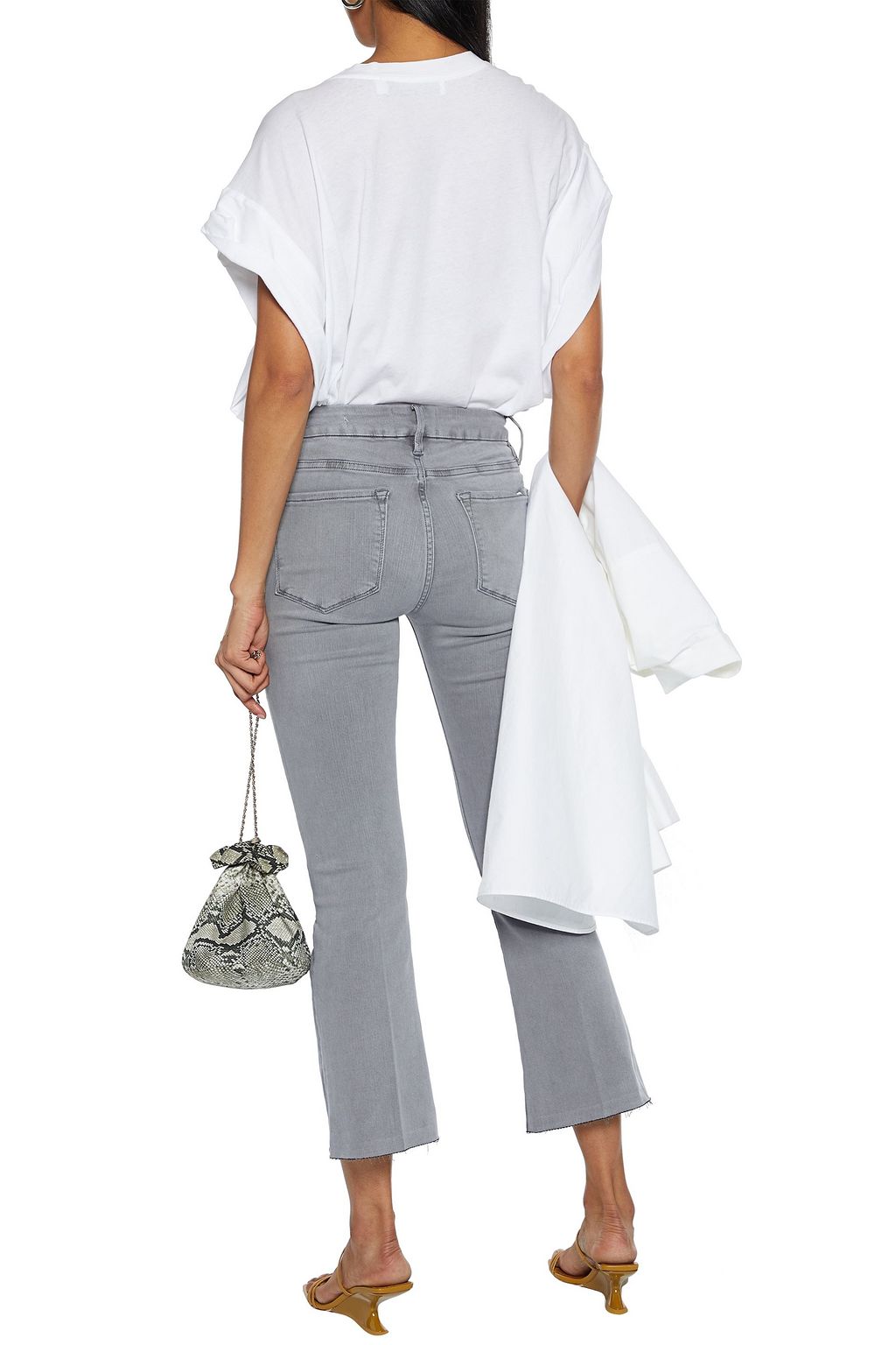 FRAME Le Crop Mini Boot high-rise bootcut jeans
