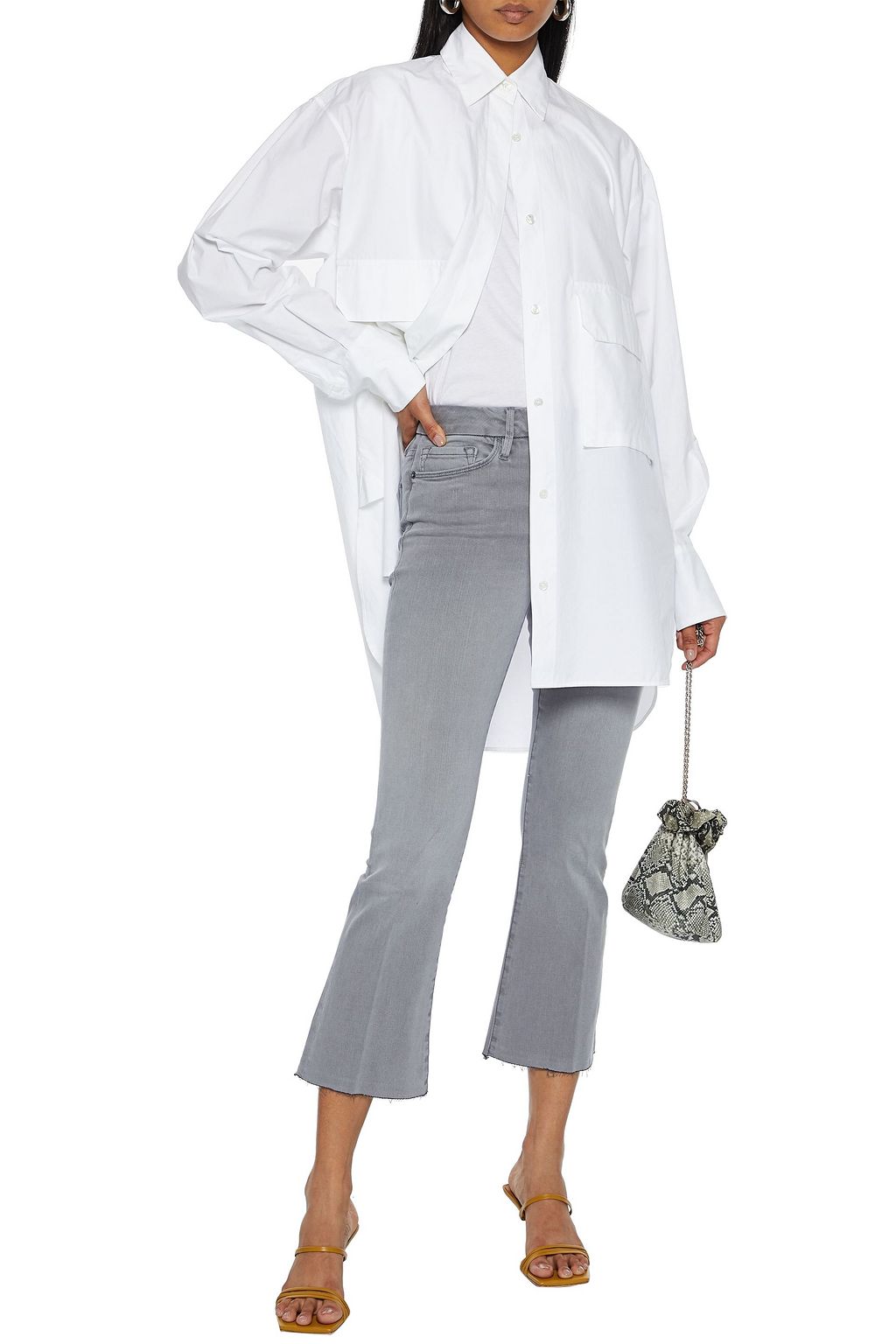 FRAME Le Crop Mini Boot high-rise bootcut jeans