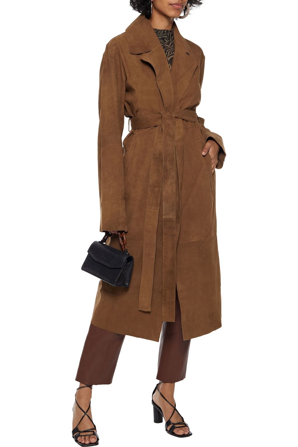 MUUBAA Nora belted suede trench coat