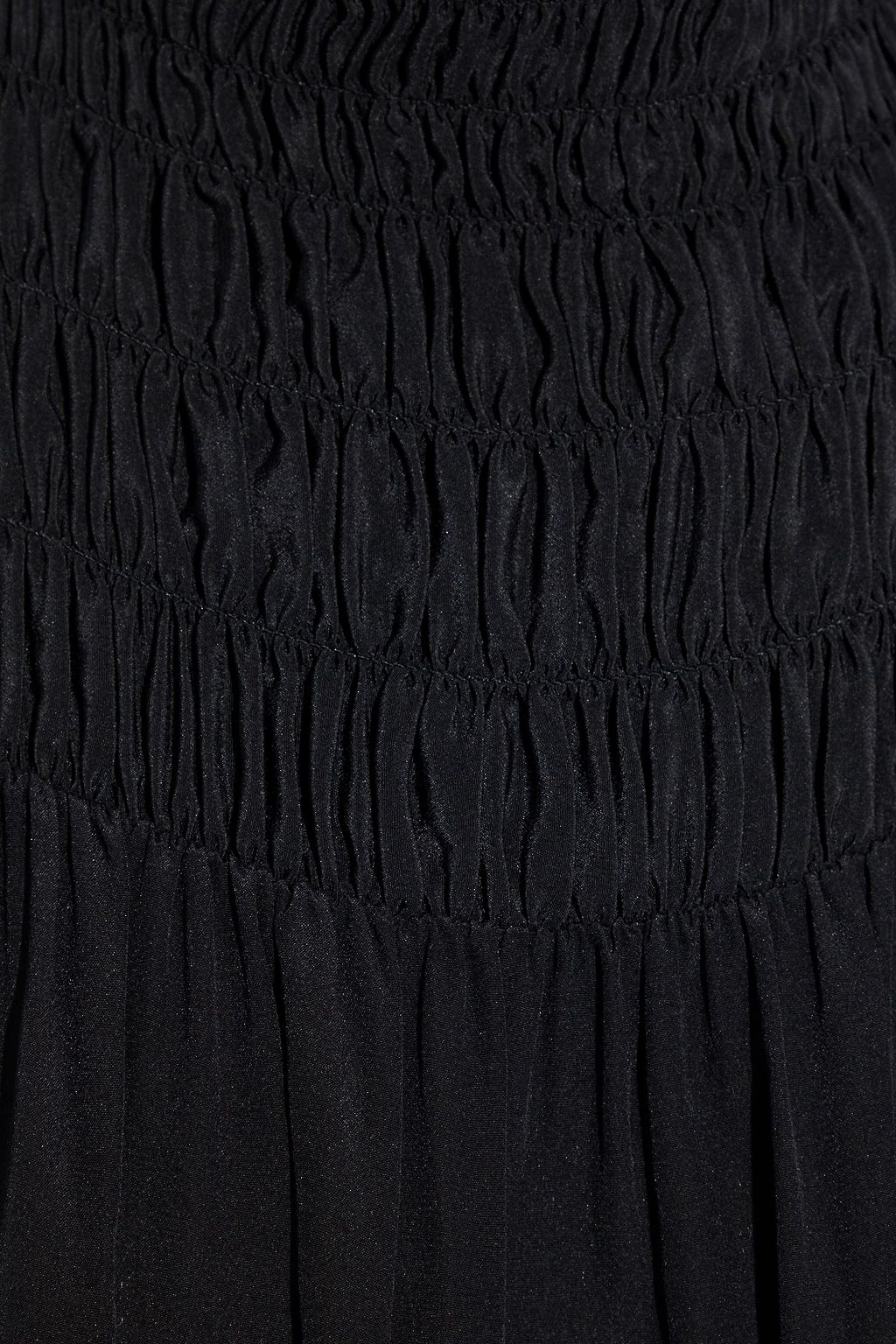 FRAME Shirred silk crepe de chine top