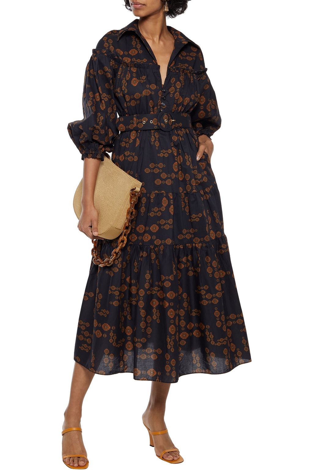 Grace Hill Poplin Tiered Dress Online | Shop EziBuy