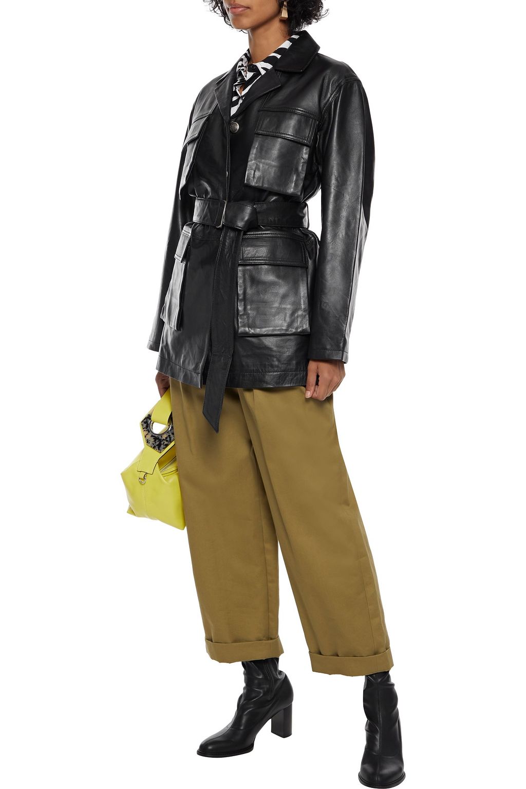 MUUBAA Chloe belted leather jacket