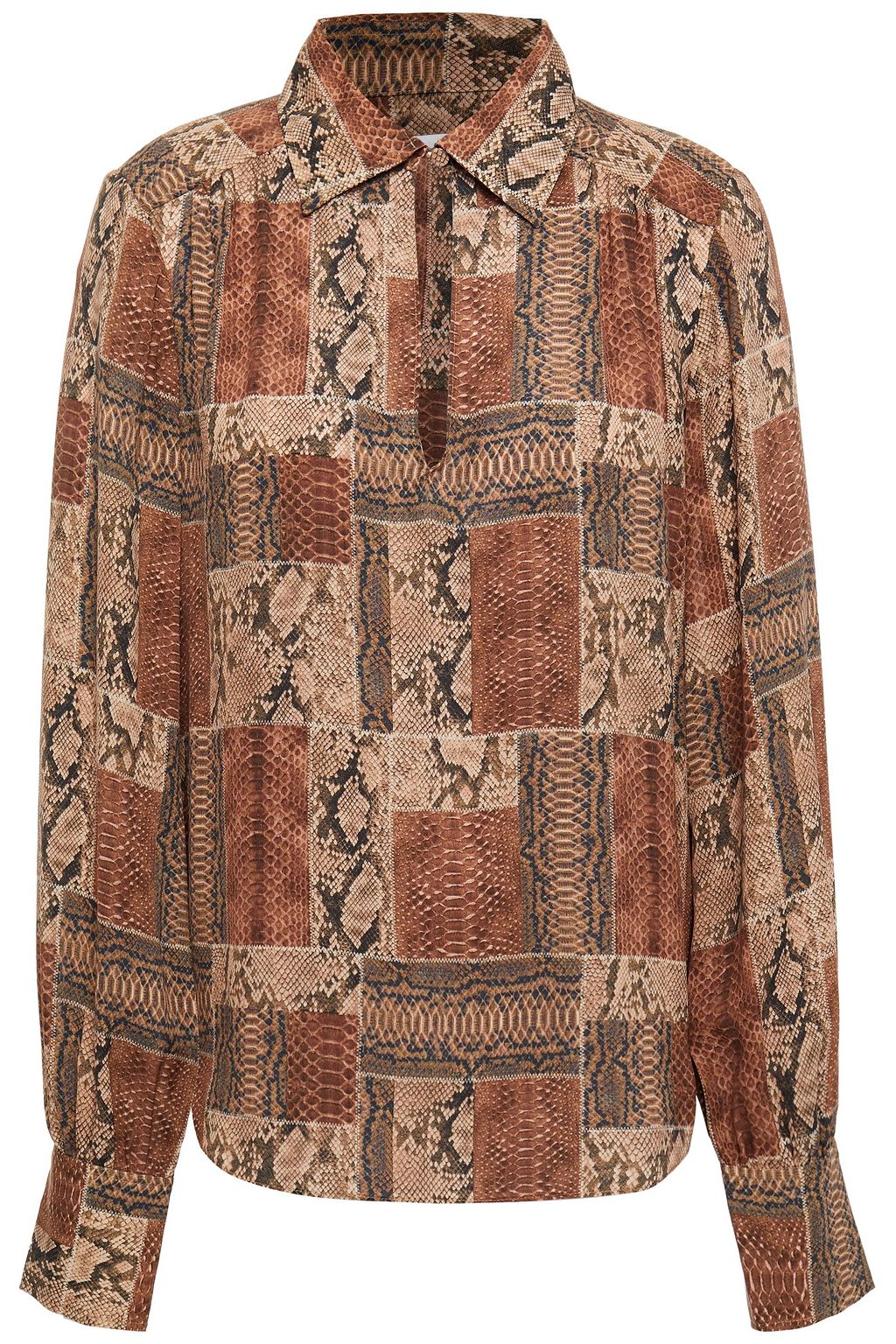 ランバン Capestyle washed silk-crepe blouse | www.fb101.com
