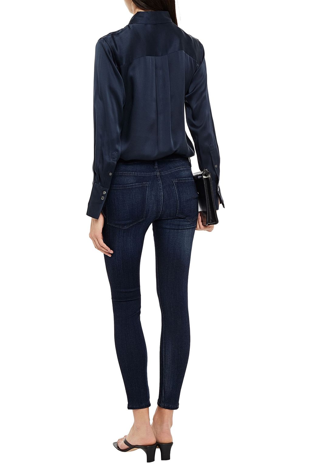 FRAME Perfect silk-satin shirt