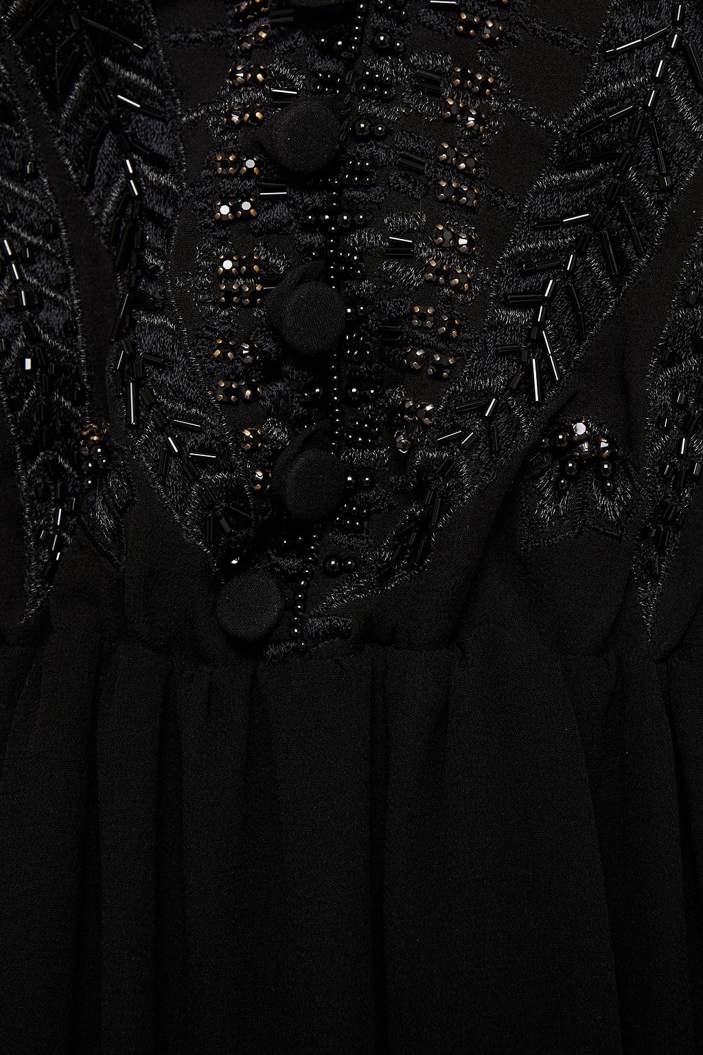DUNDAS Embellished silk crepe de chine gown