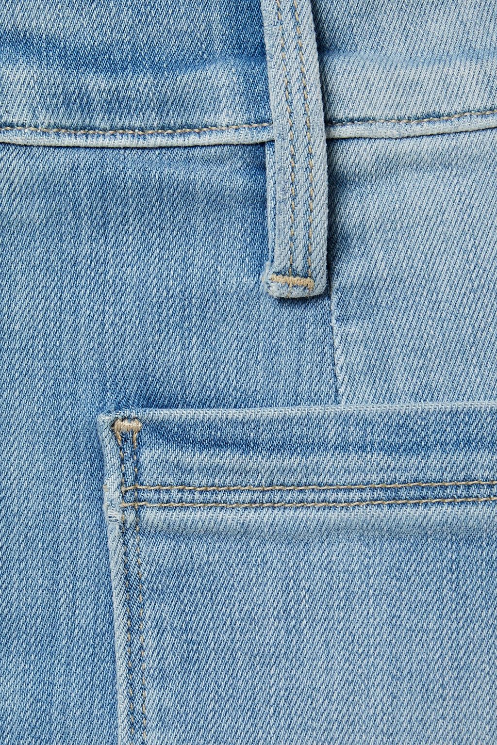 FRAME Le Bardot faded high-rise kick-flare jeans