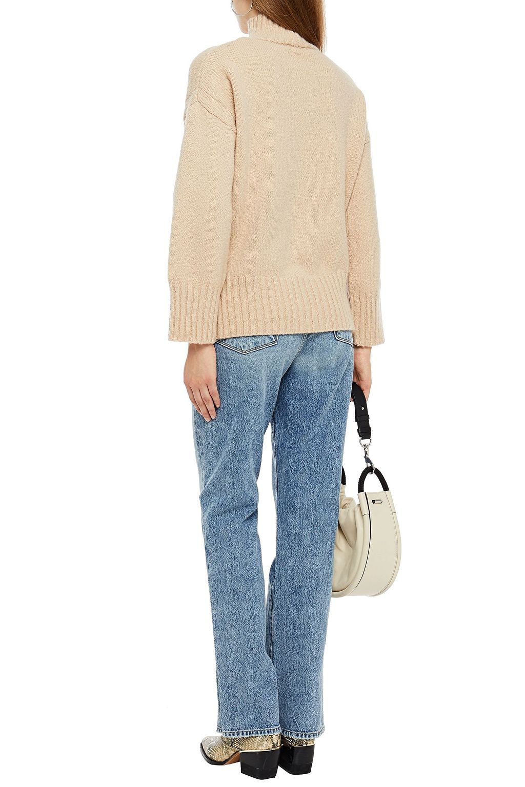 FRAME Le Drew faded high-rise straight-leg jeans
