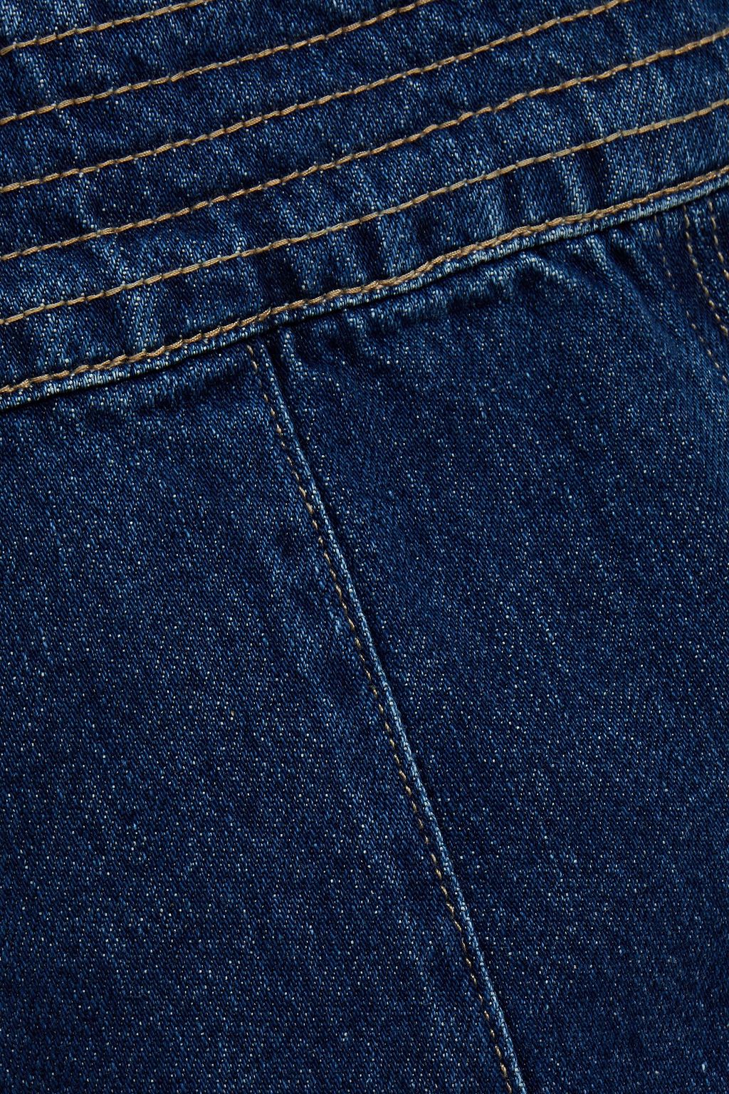 FRAME Trapunto denim midi skirt