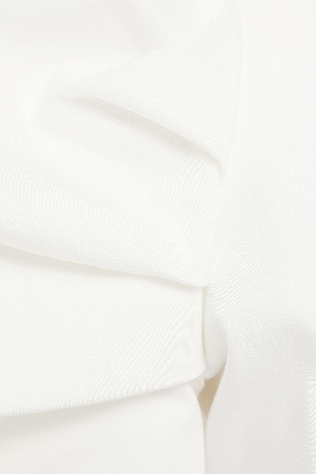PIECE OF WHITE Gathered twill top