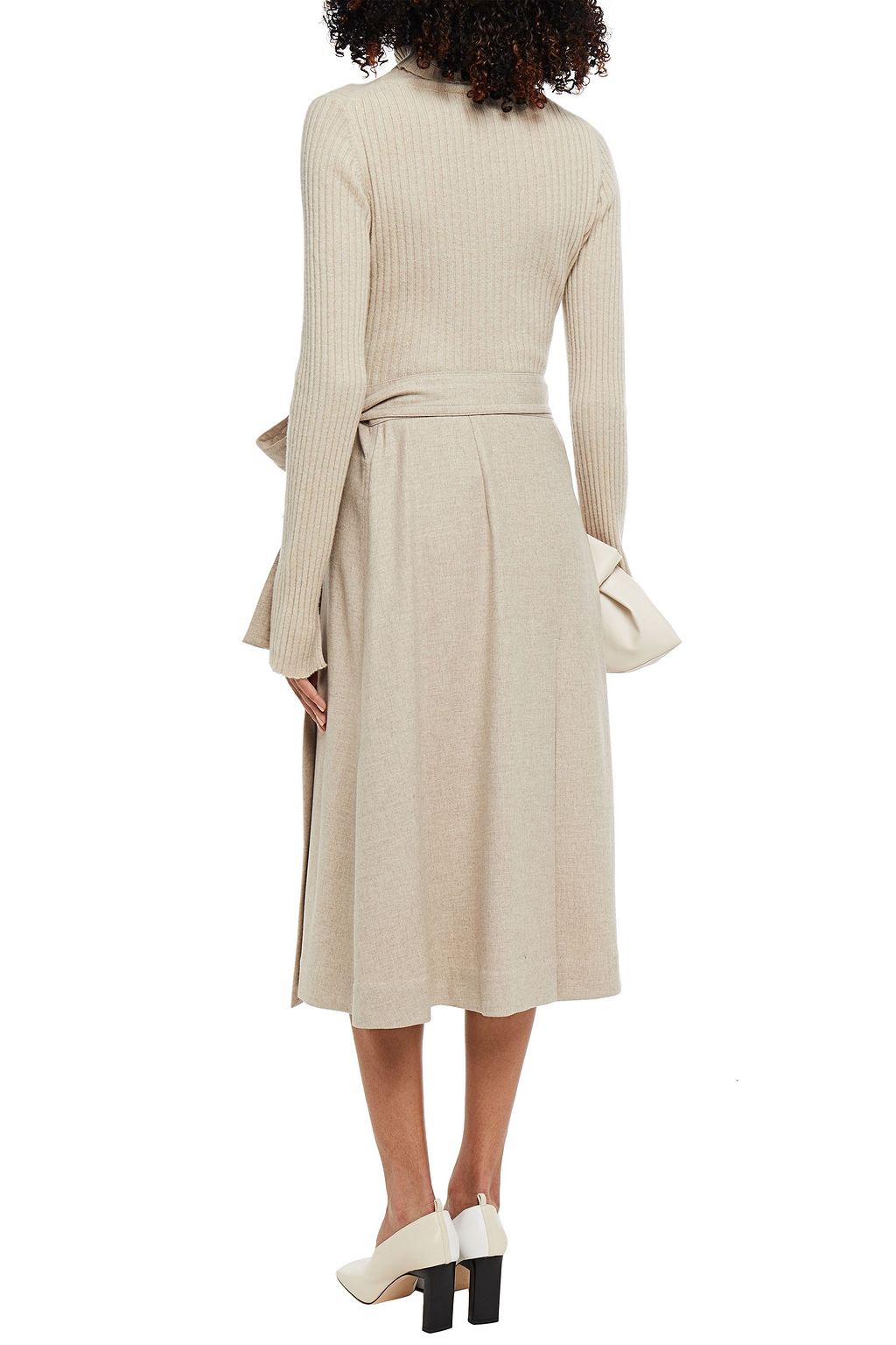 VINCE. Woven midi wrap skirt