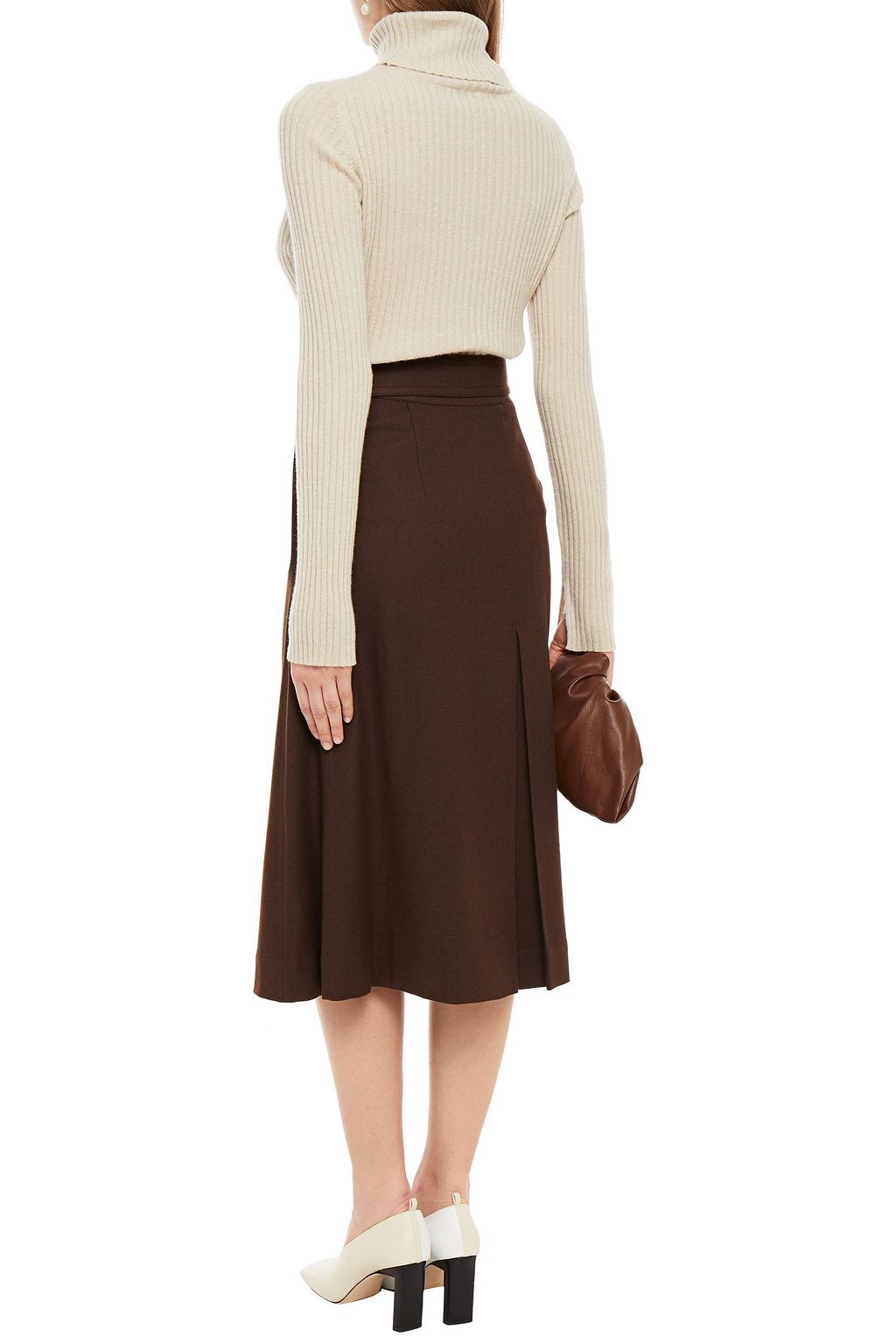 VINCE. Woven midi wrap skirt